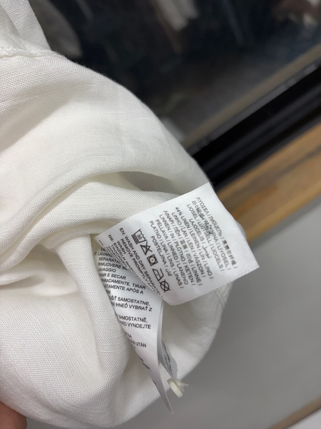 GANT 간트 화이트 오픈카라 투포켓 반팔 셔츠 상품이미지6