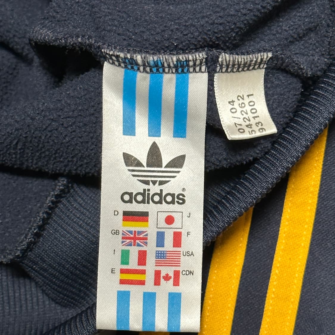 100 00‘s 아디다스 시펠드 옐로우 파이핑 트랙탑 상품이미지4