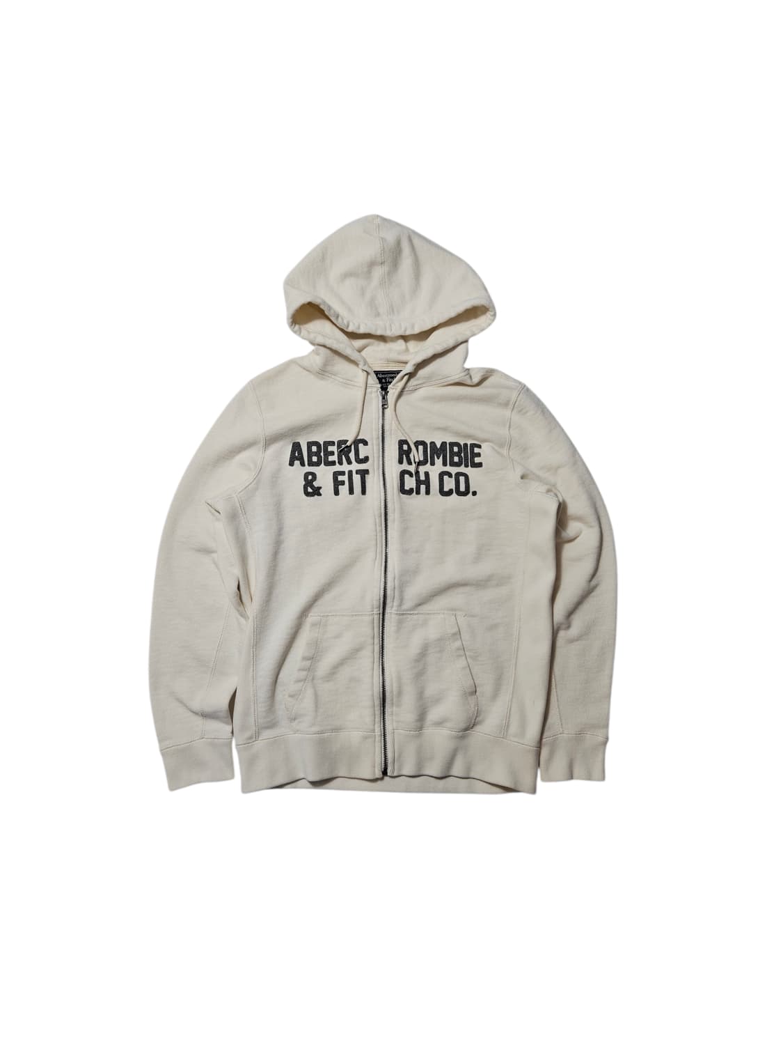아베크롬비 화이트 스펠아웃 후드집업 S 상품이미지1