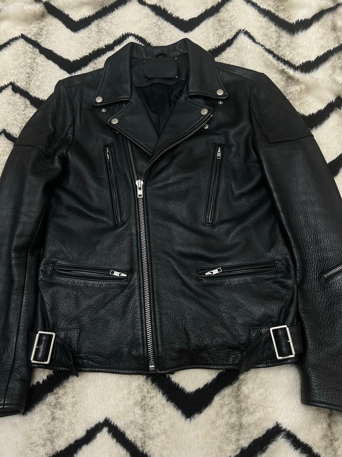 [L]비바스튜디오 레더 라이더 자켓/블랙 상품이미지2