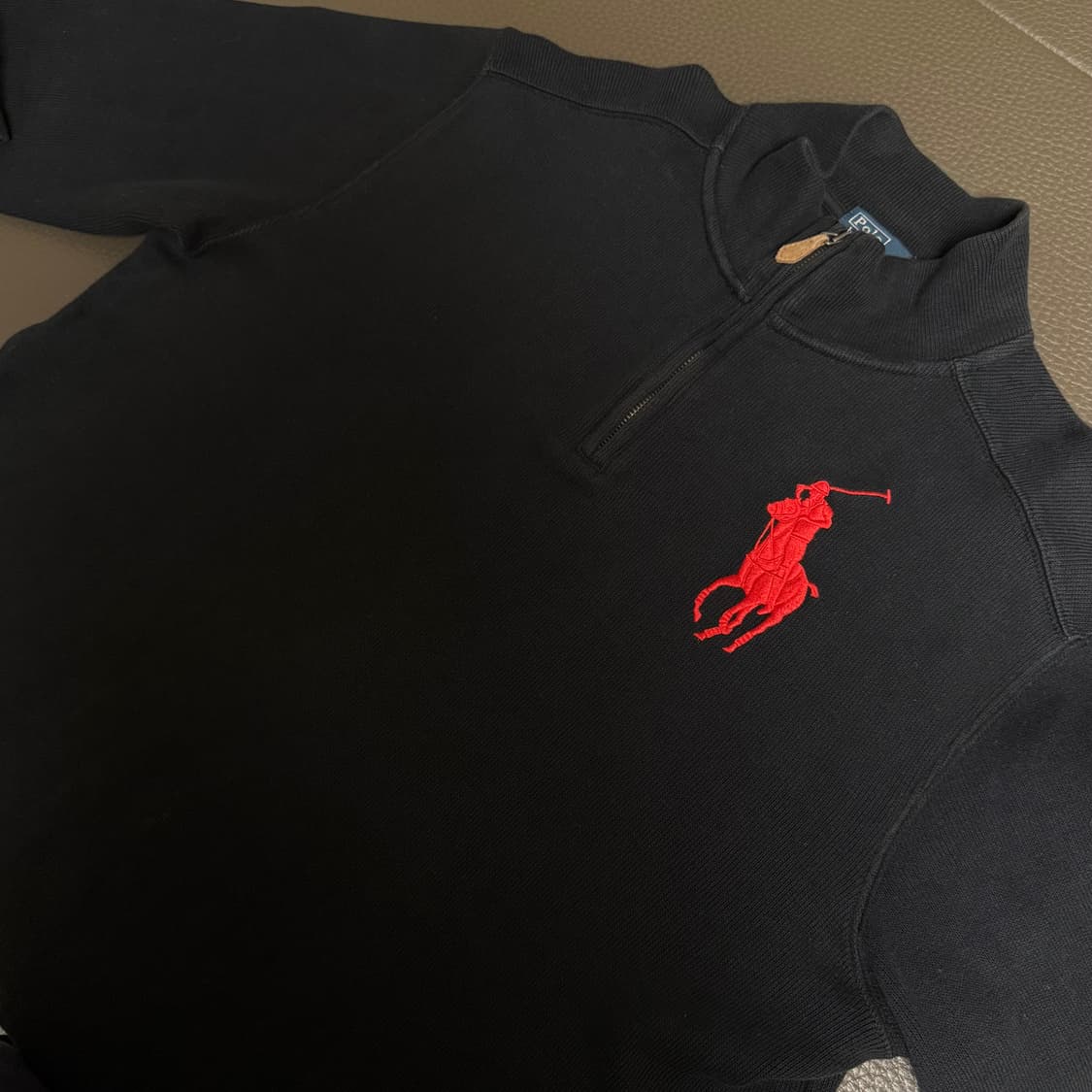 폴로 랄프로렌 빅포니 니트 반집업 상품이미지1