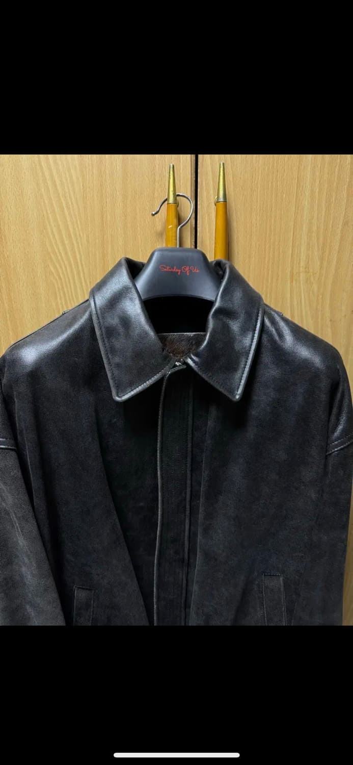stu 오버핏 레더자켓 (M) 상품이미지2