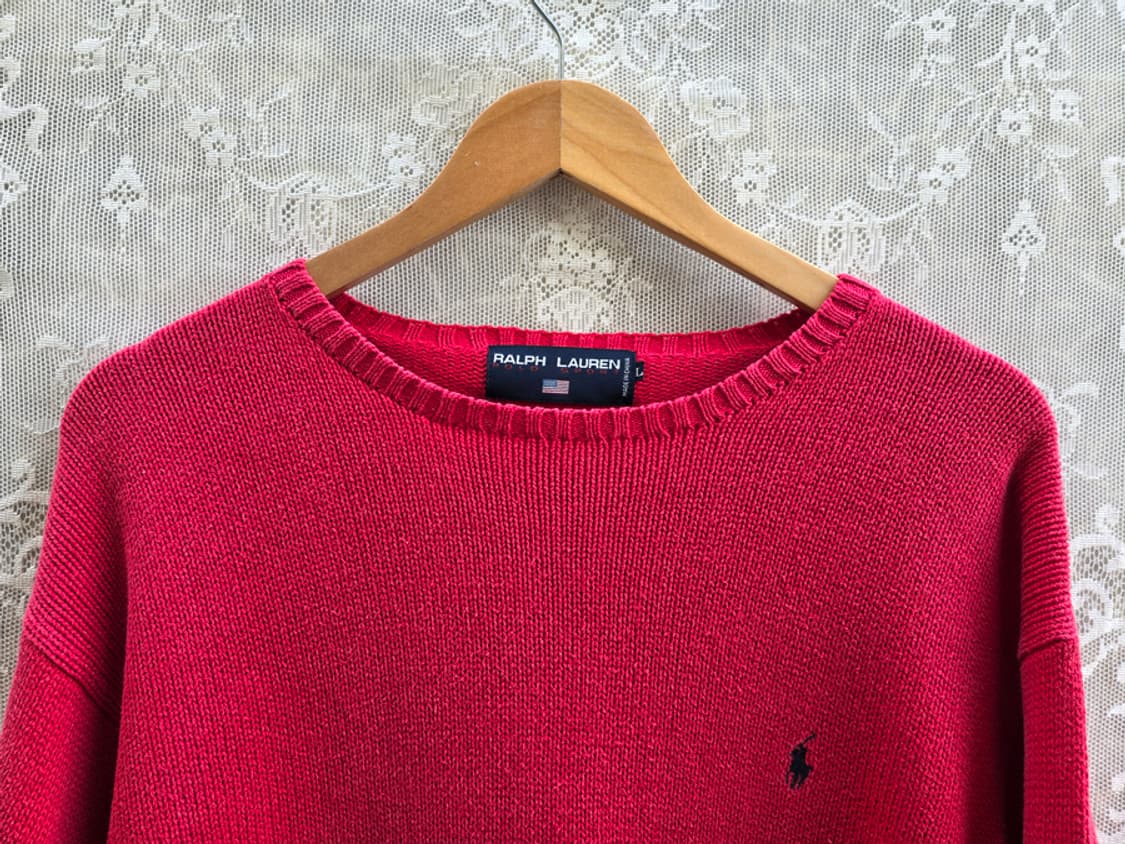 90s 폴로 스포츠 코튼 니트 상품이미지2
