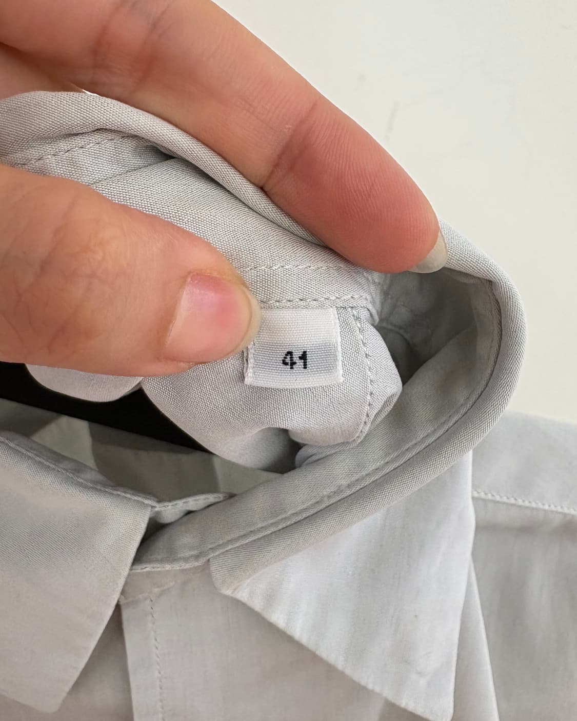 질샌더 라이트블루 원 포켓 코튼 셔츠 상품이미지9