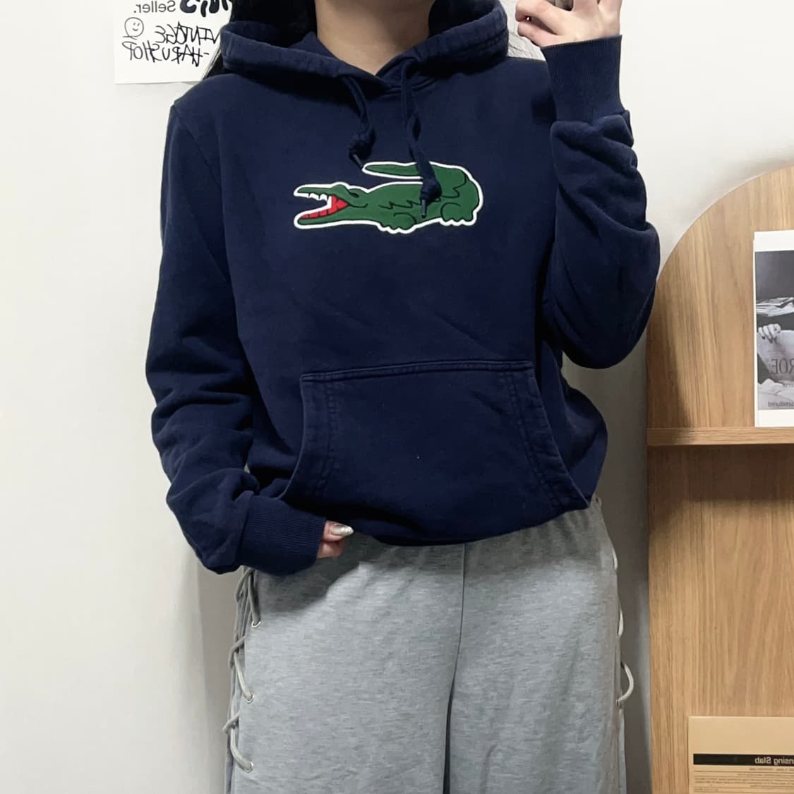 [정품] 라코스테 네이비 후드티 [ 3 ] 상품이미지3