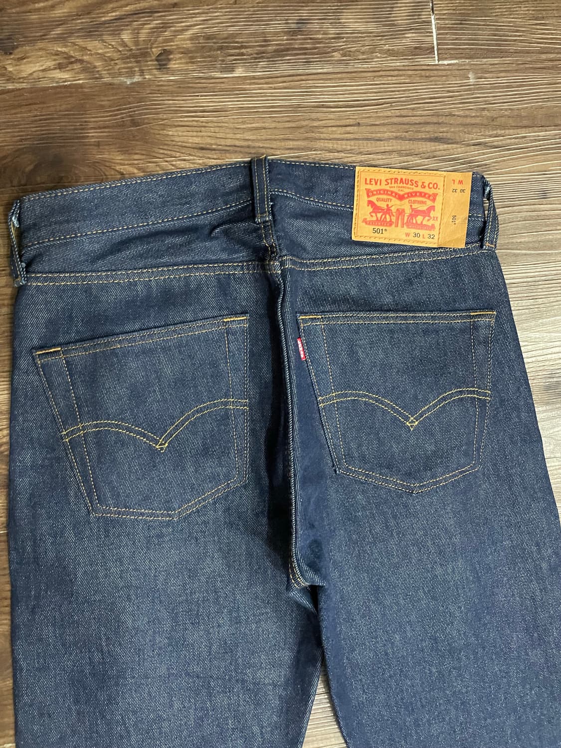리바이스 501 오리지널진 리지드 데님 팬츠 다크인디고 생지 상품이미지7