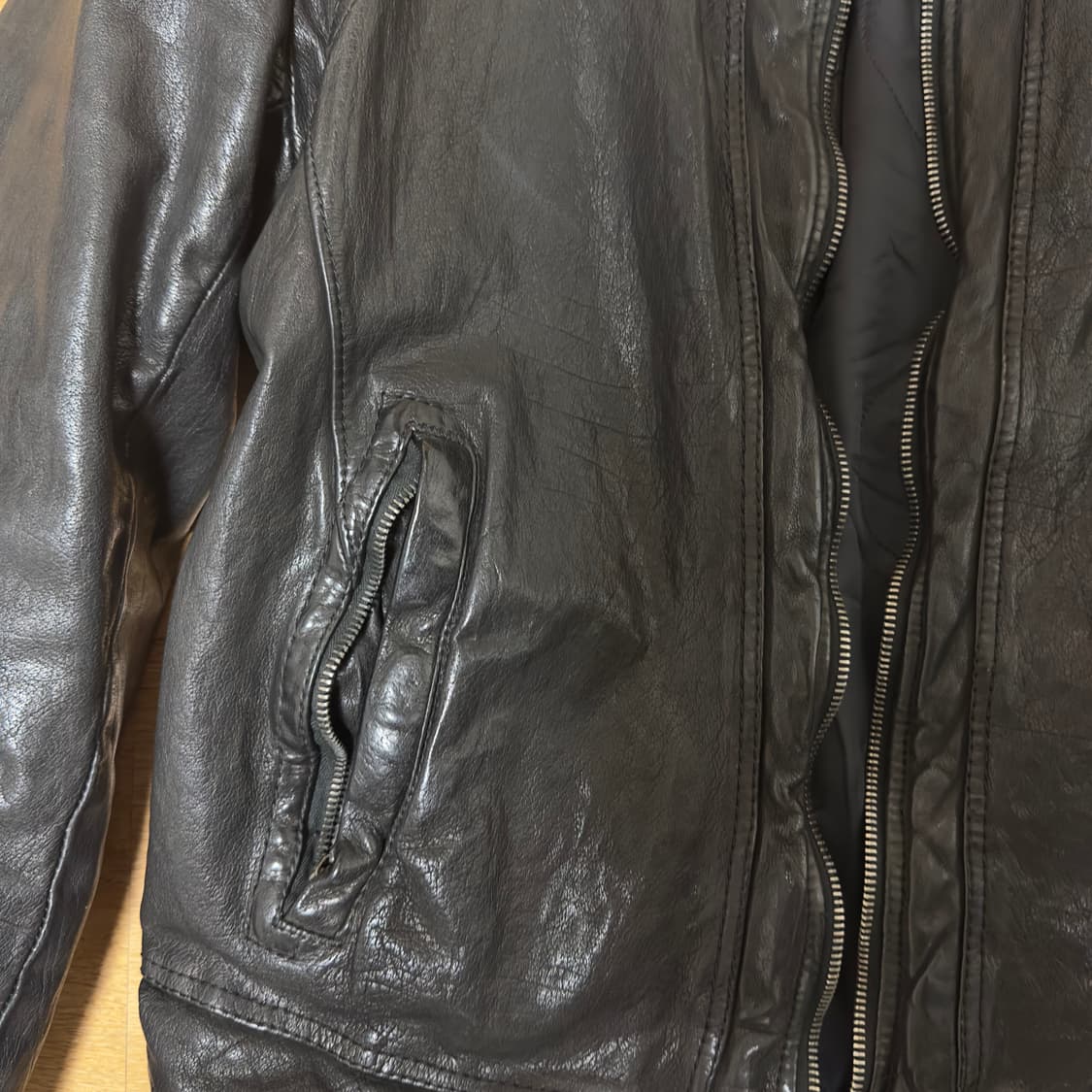 닐바렛 양가죽 라이더 자켓 상품이미지3