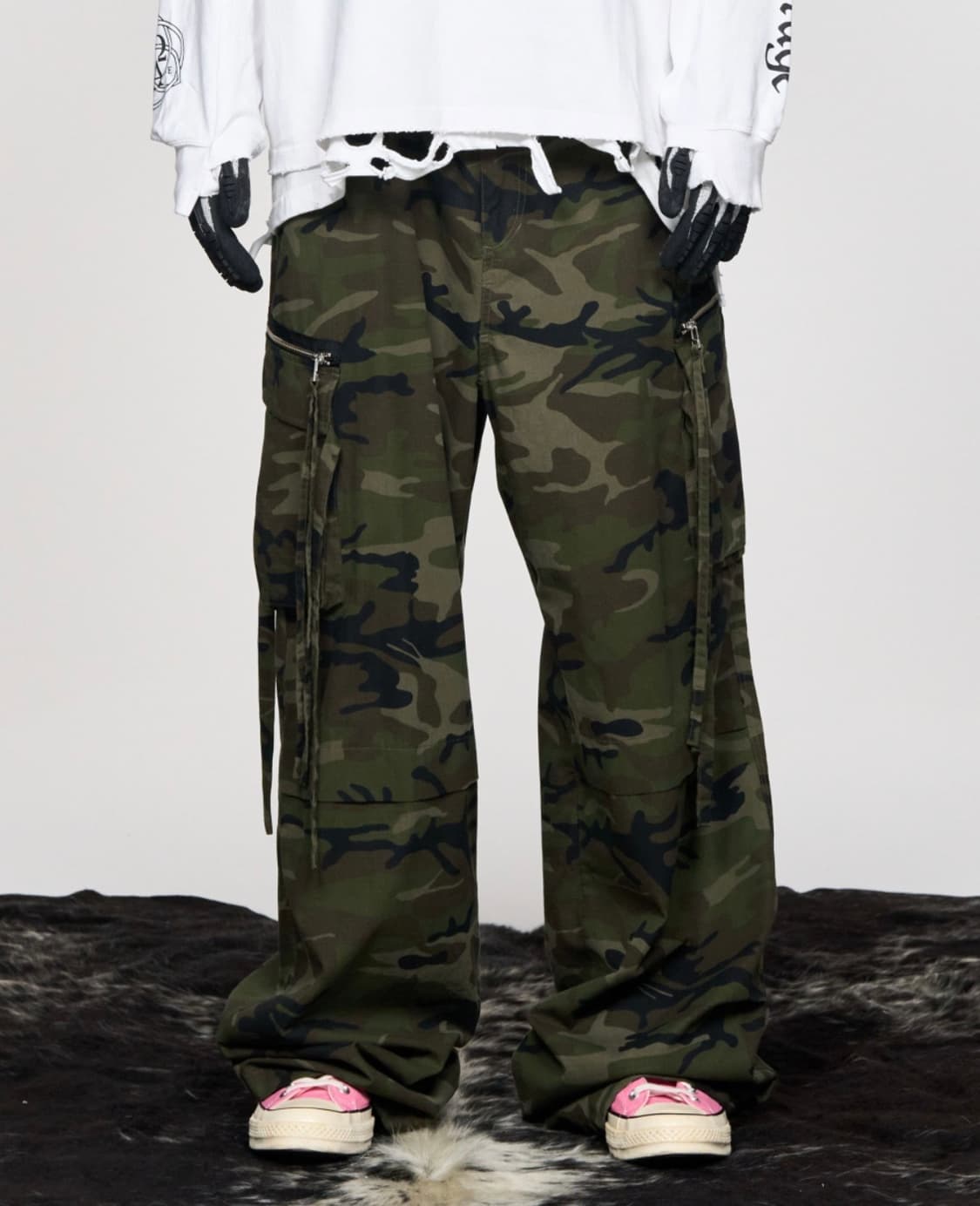 스키즘인듀싱 CAMOUFLAGE CARGO PANTS GREEN 상품이미지3