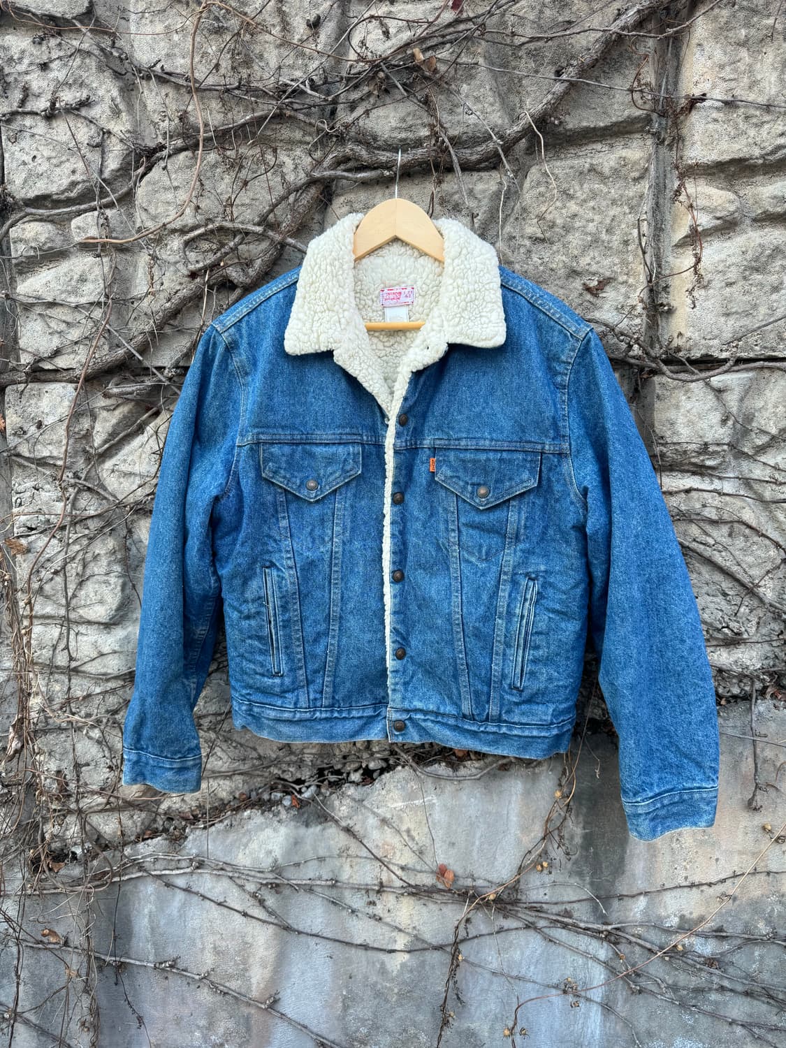 70~80s 리바이스 빈티지 오렌지탭 쉐르파 웨스턴 데님 트러커 자켓 상품이미지1