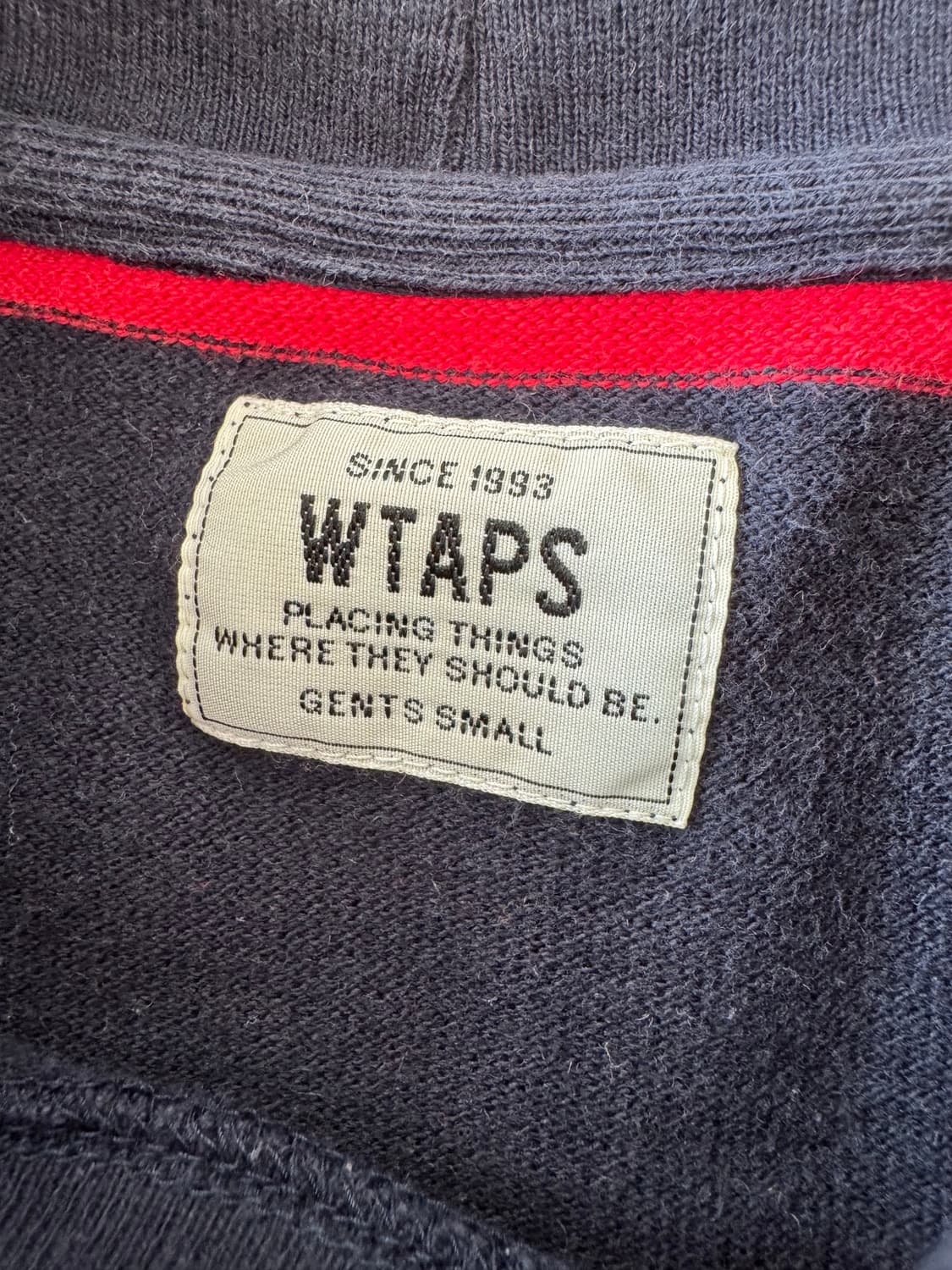 더블탭스 네이비/ 레드 스트라이프 롱슬리브 S 상품이미지2