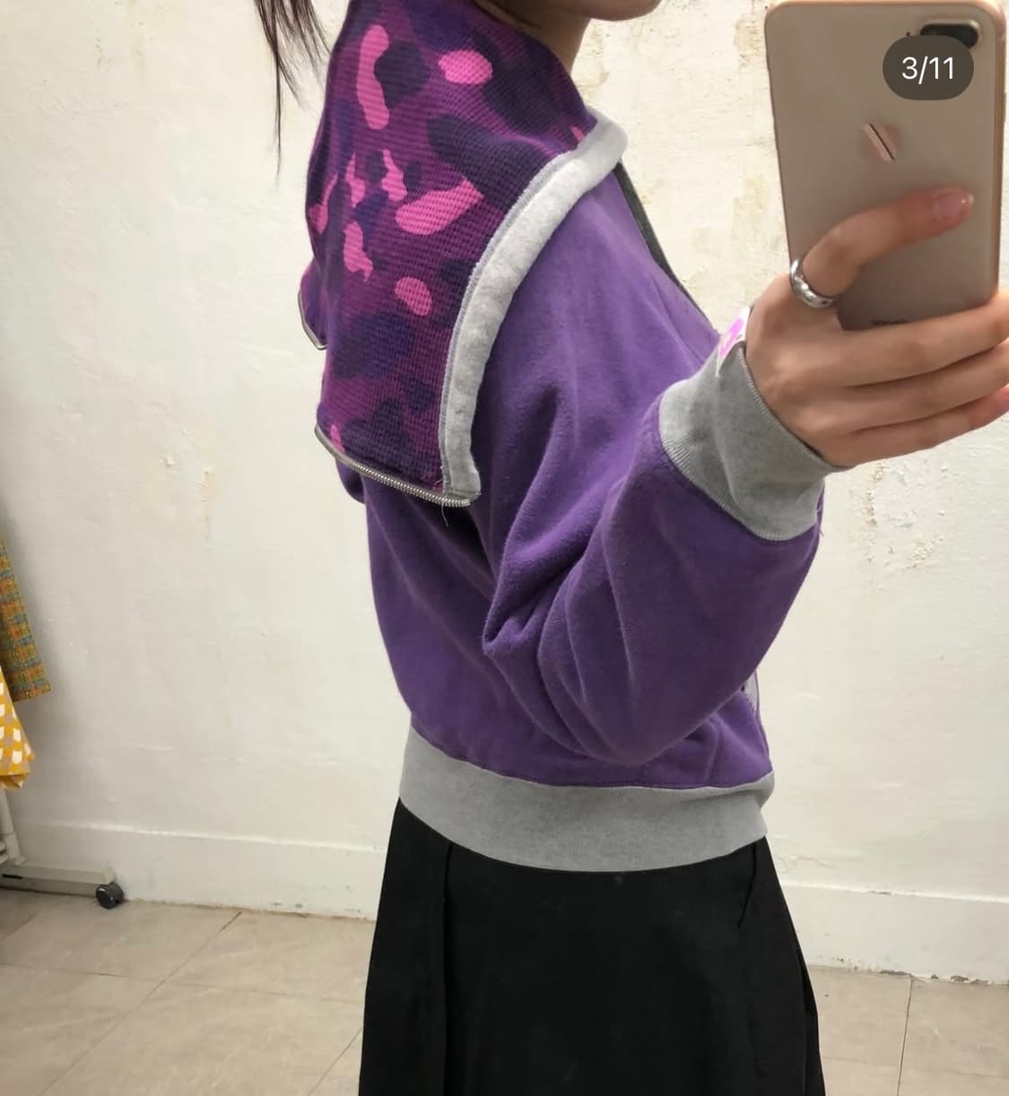 베이프 - 퍼플 컬러 후드집업 상품이미지3