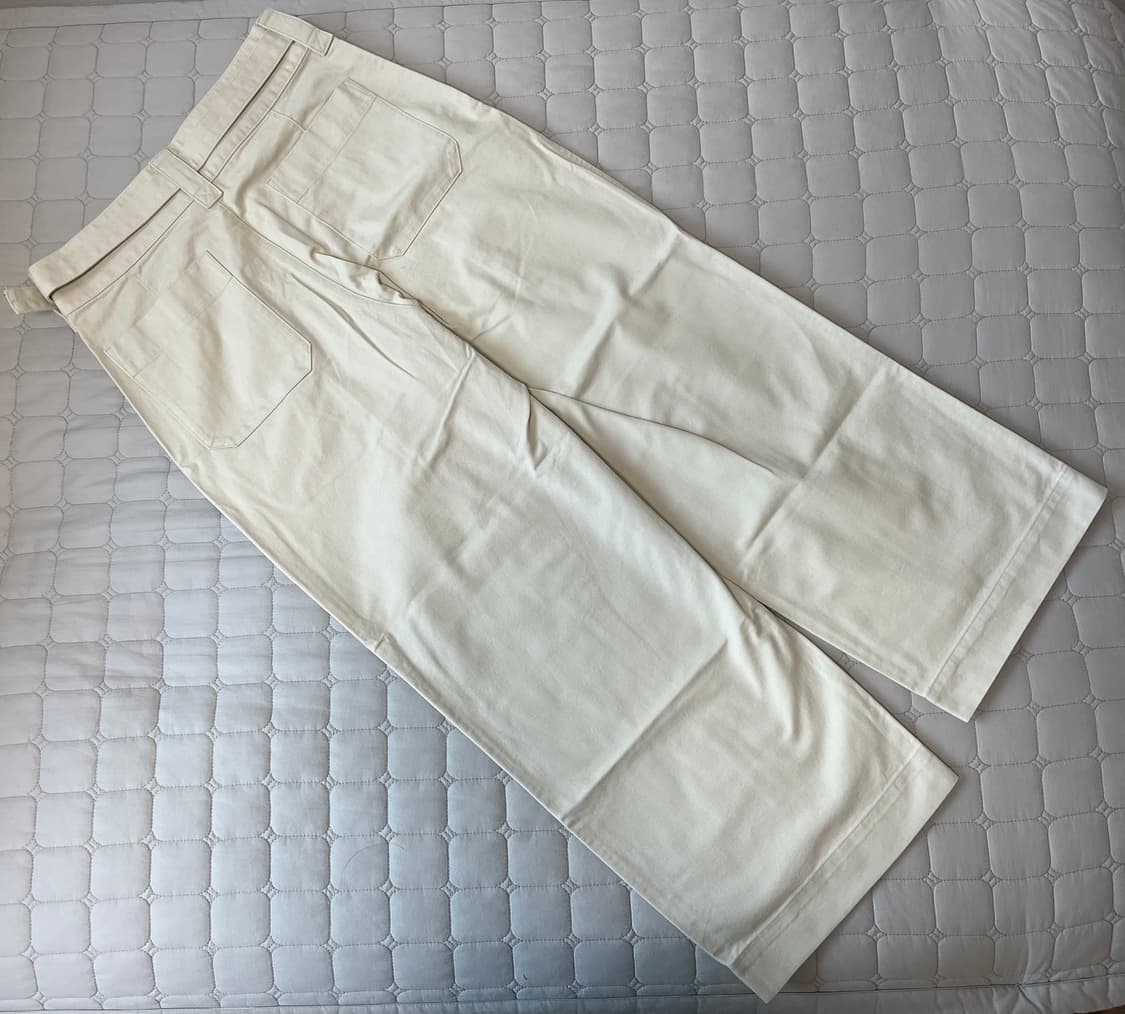 새상품) 유니클로 벨티드 턱 와이드 팬츠 상품이미지2