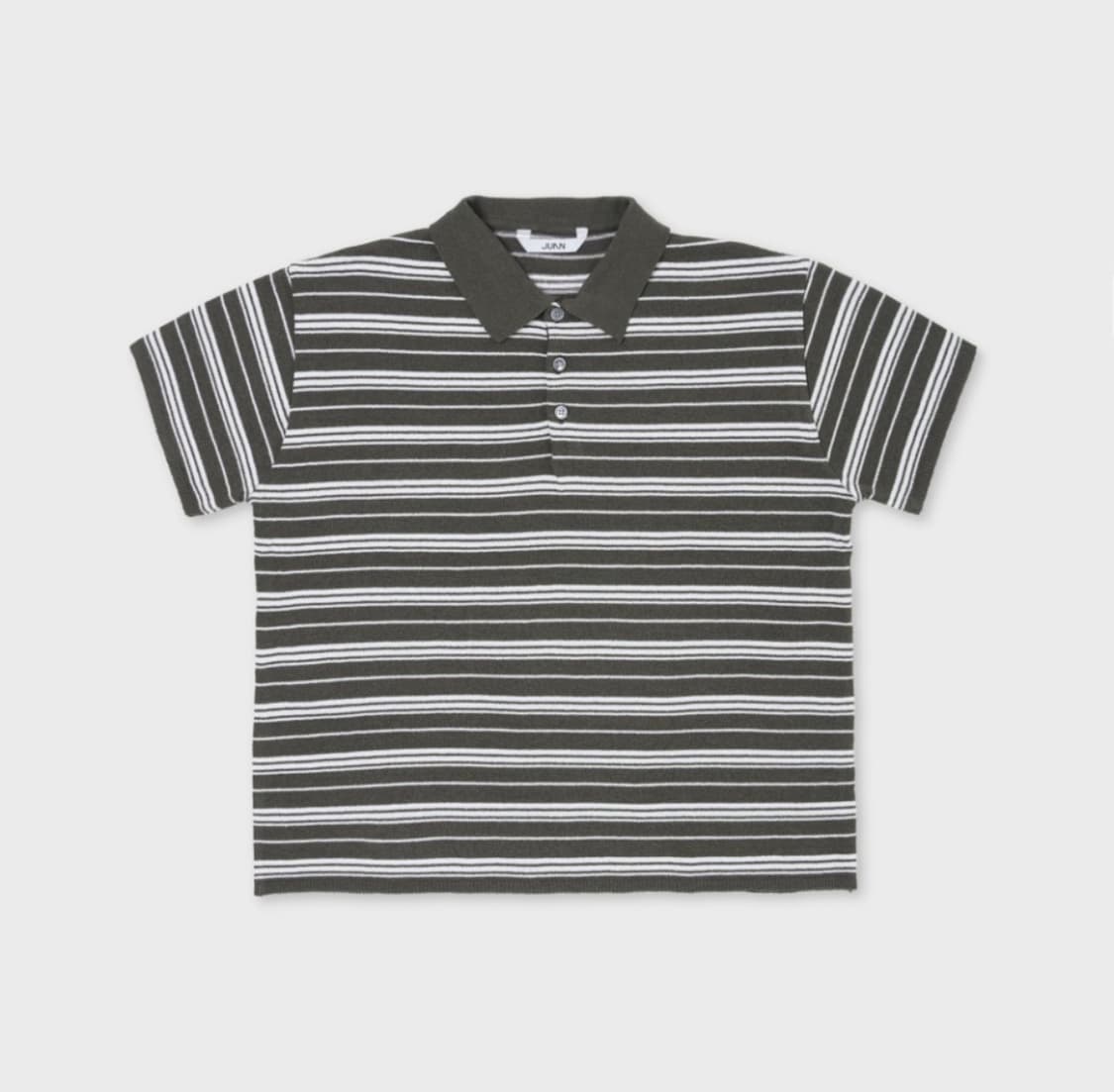 주앙옴므 스트라이프 카라 니트 상품이미지1