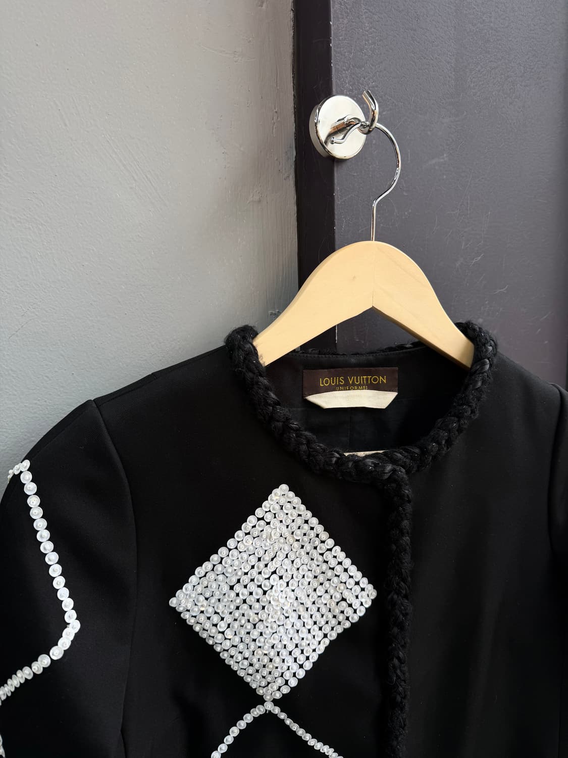 38/ 루이비통 유니폼라인 트위트 비즈 자켓 상품이미지3