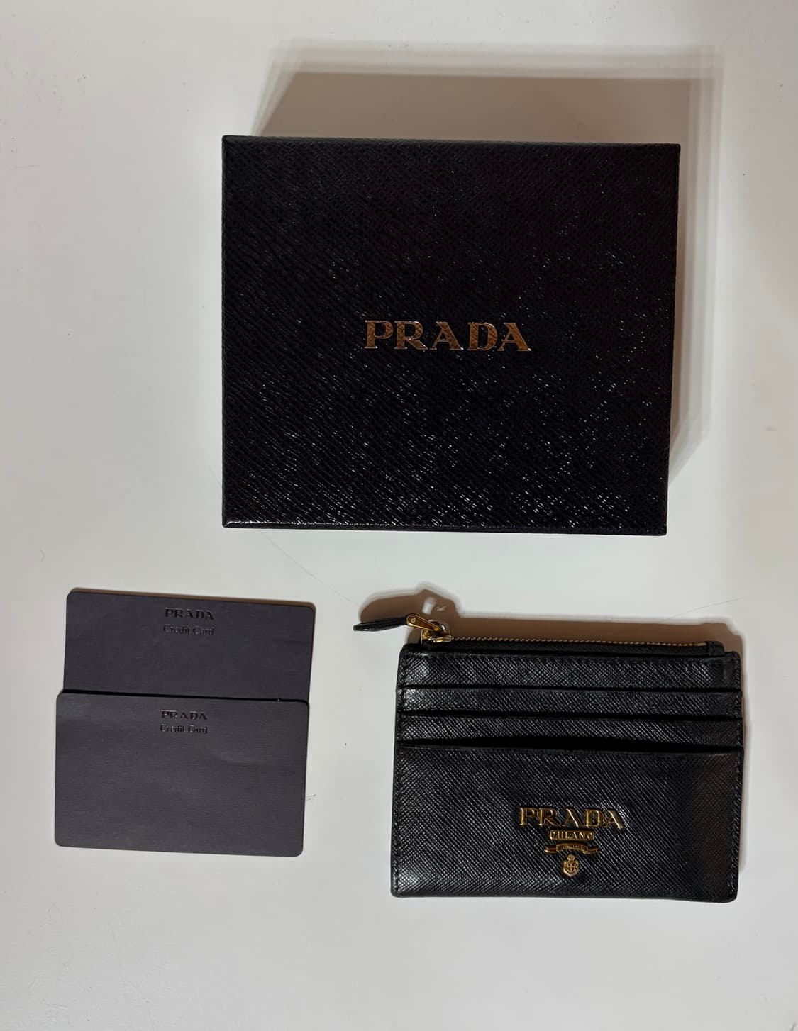 [정품] 프라다 사피아노 카드지갑 블랙 상품이미지1