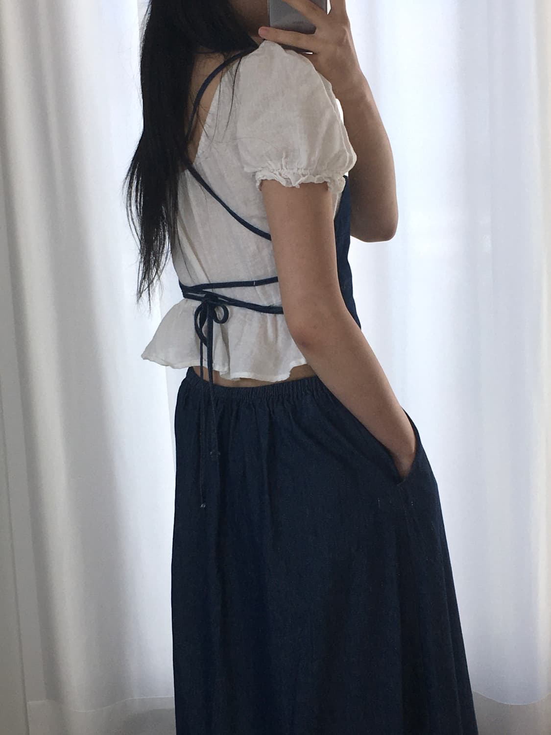 데님 뒷트임 ops 상품이미지3
