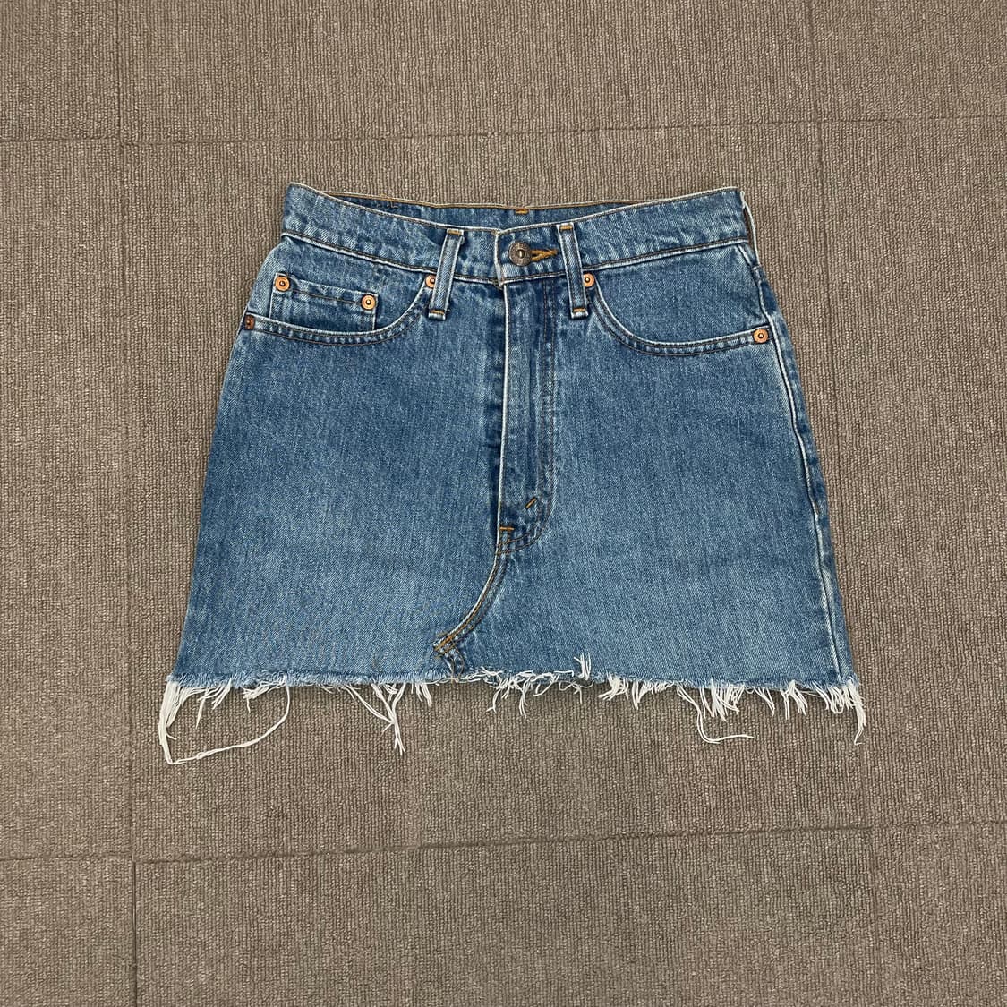 90s levis japan 509 마이크로 데님 컷오프 스커트 s 상품이미지1