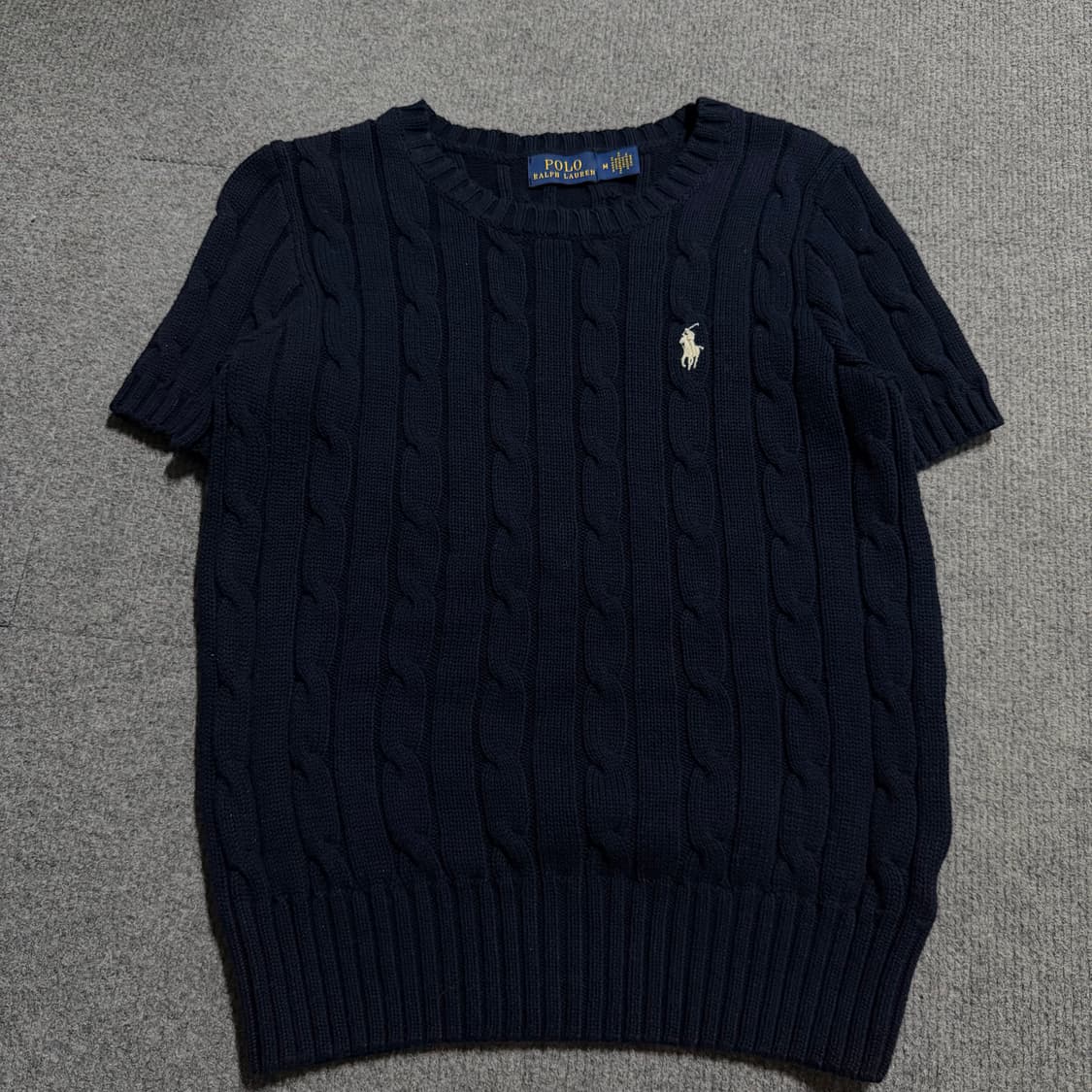 폴로 랄프로렌 네이비 반팔 니트 M 상품이미지2