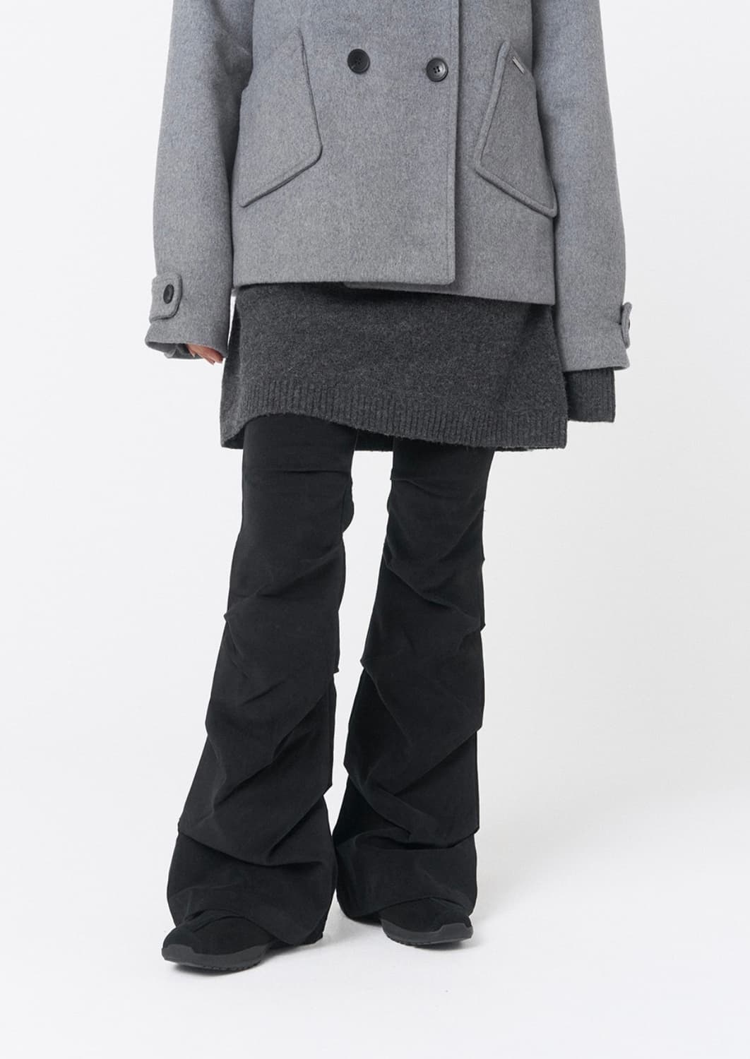 미세키서울 시어링 부츠컷 팬츠 블랙 상품이미지1