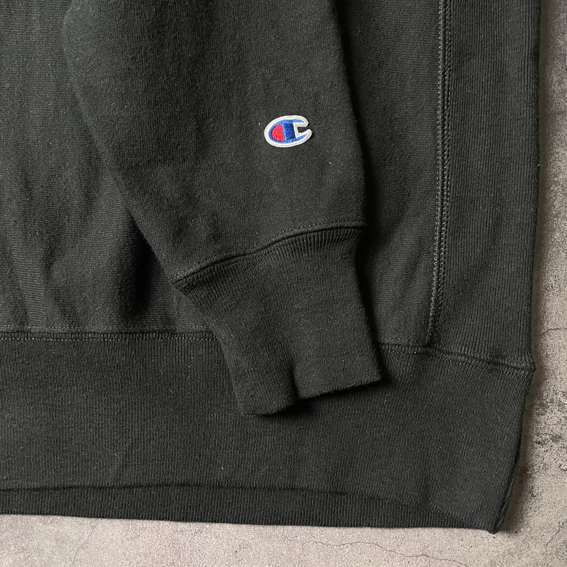 CHAMPION 챔피온 리버스위브 빈티지 블랙 코튼 맨투맨 A00527 상품이미지5