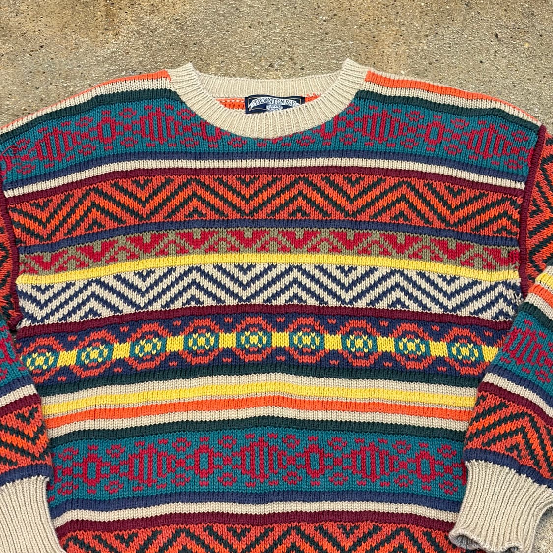 90s Made in USA 빈티지 코튼 니트 상품이미지3