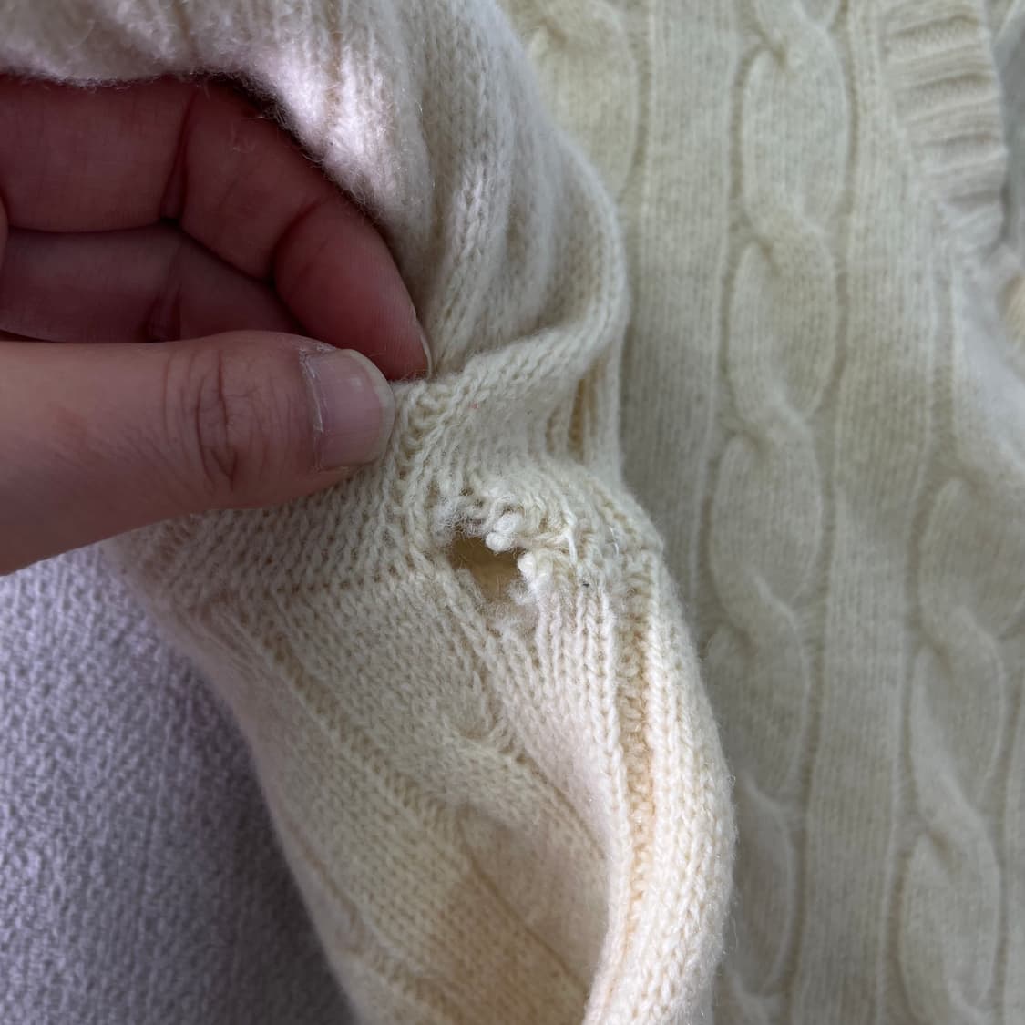 W90 폴로랄프로렌 램스울 꽈배기 니트 상품이미지5