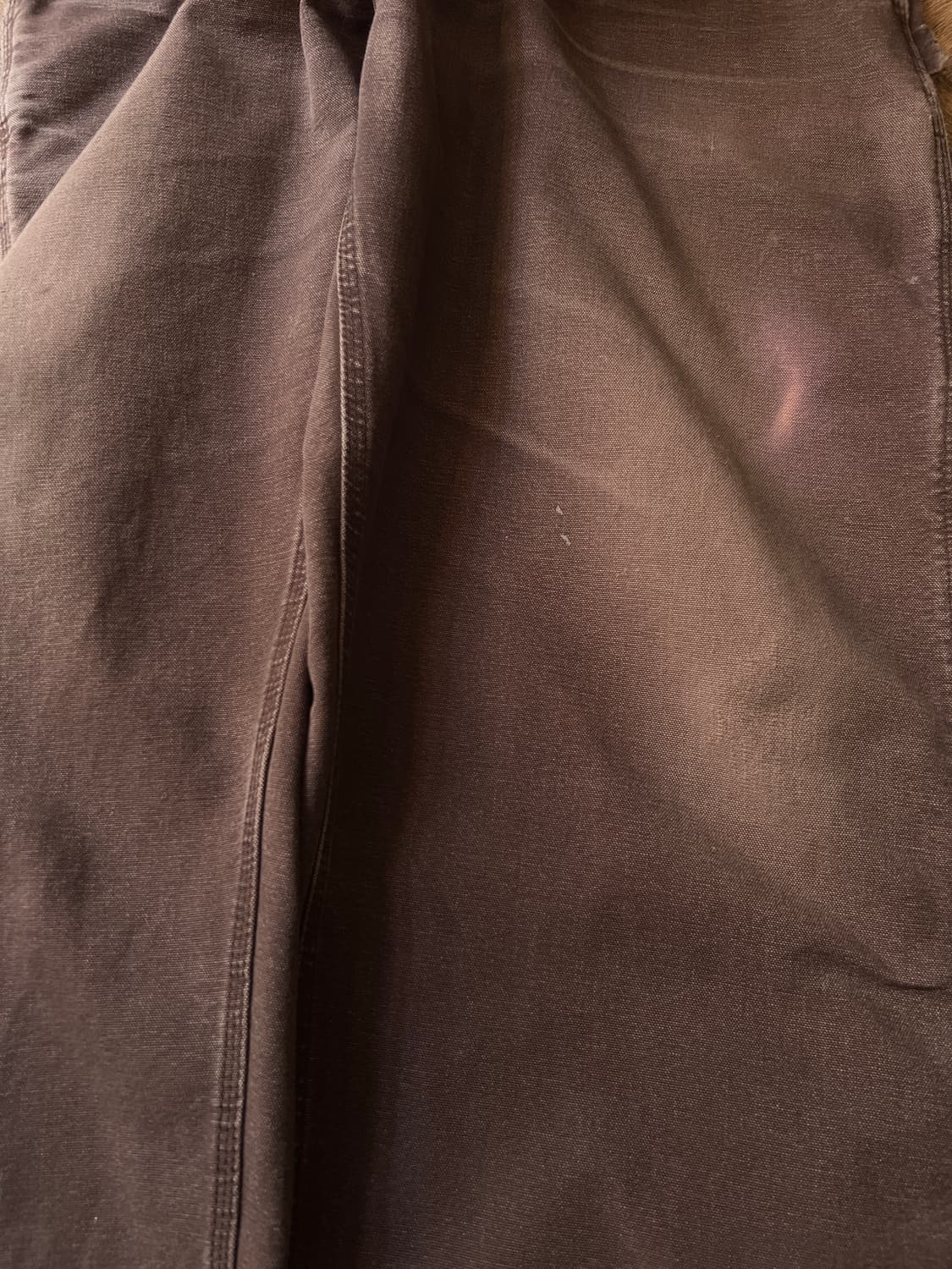 [42]칼하트 USA 하드 페이딩 다크브라운 싱글니 워크 팬츠 상품이미지4