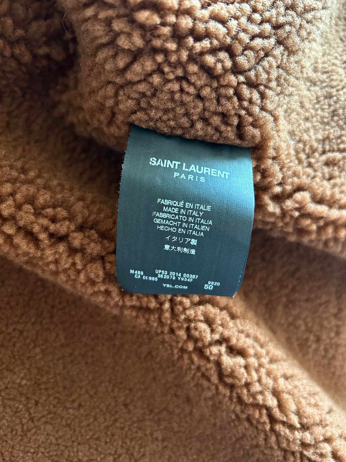 생로랑 코듀로이 무스탕 코트 상품이미지7