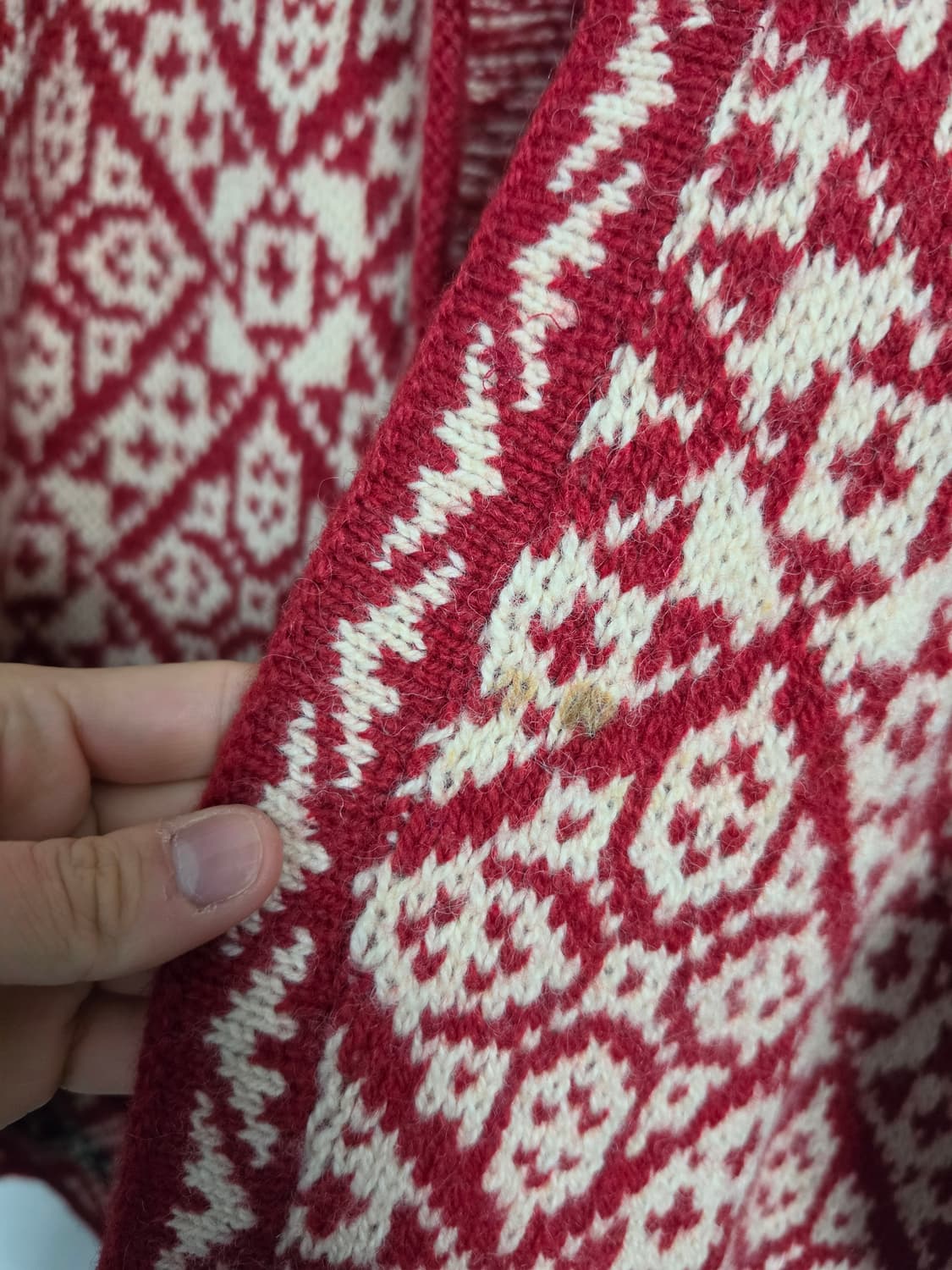 80-90년대 미국 생산 엘엘빈 노르딕 니트 가디건 L 상품이미지4