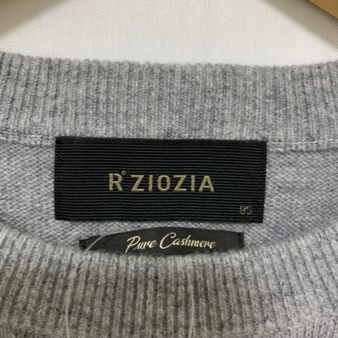 R ZIOZIA 빈티지 캐시미어 100 니트 95 사이즈 남녀공용 그레이 상품이미지5