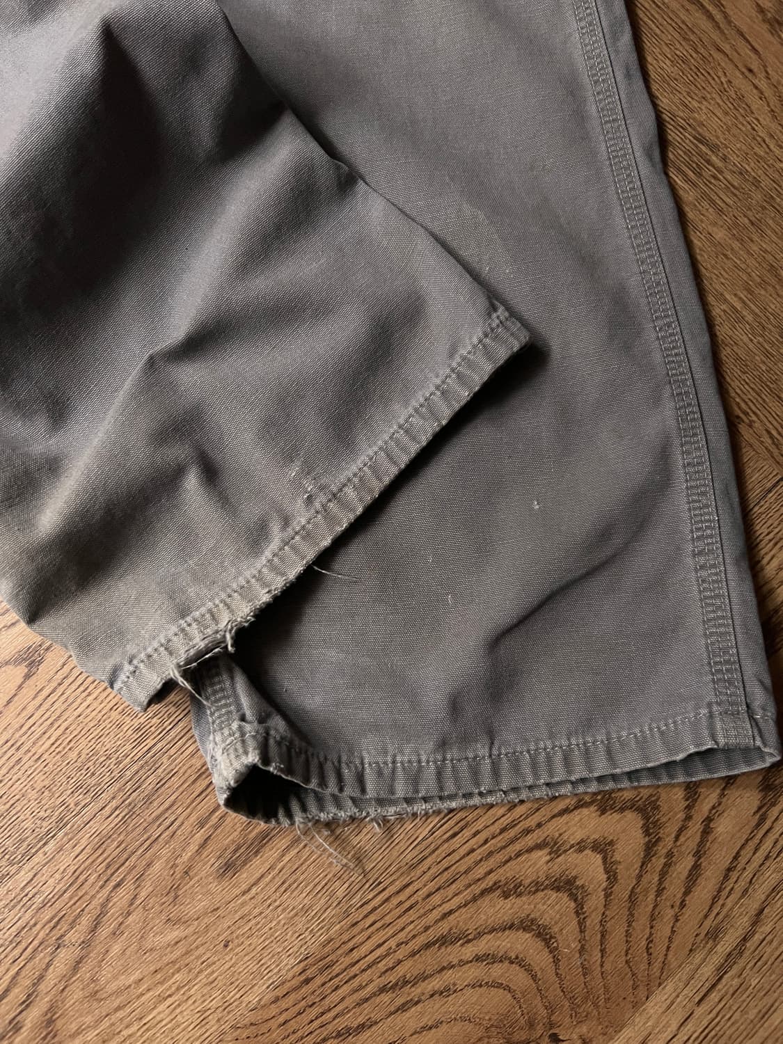 [35]칼하트 USA 그레이 라이트캔버스 싱글니 워크팬츠 상품이미지8