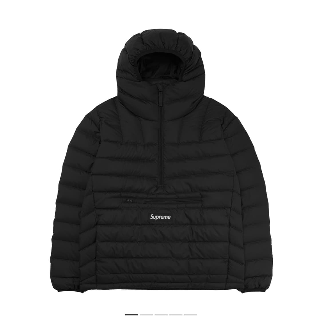 슈프림 마이크로 다운 하프 집 후드 풀오버 블랙 25FW L 상품이미지1