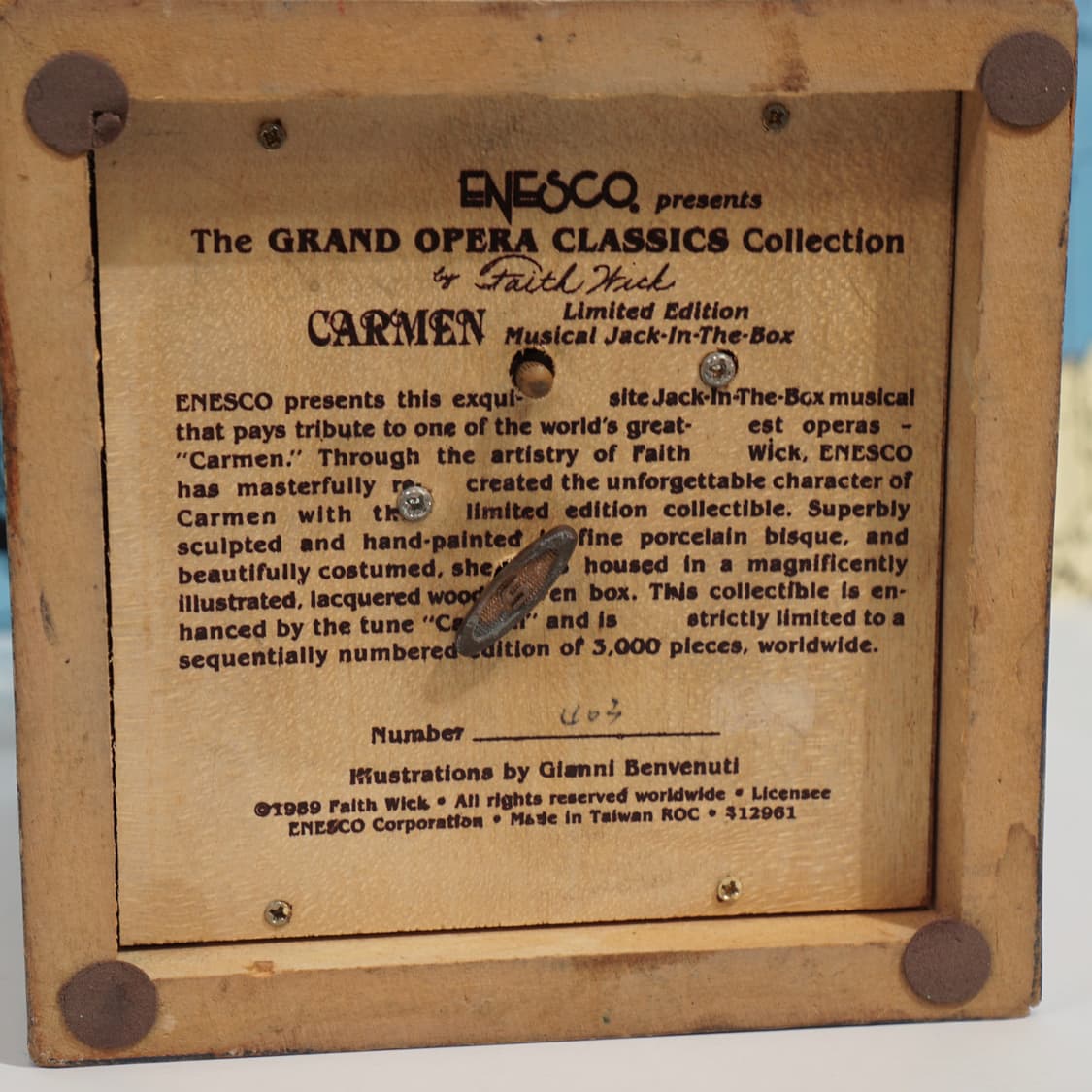 빈티지 소품 1989s 잭 인더 박스 한정판 오르골 상품이미지7