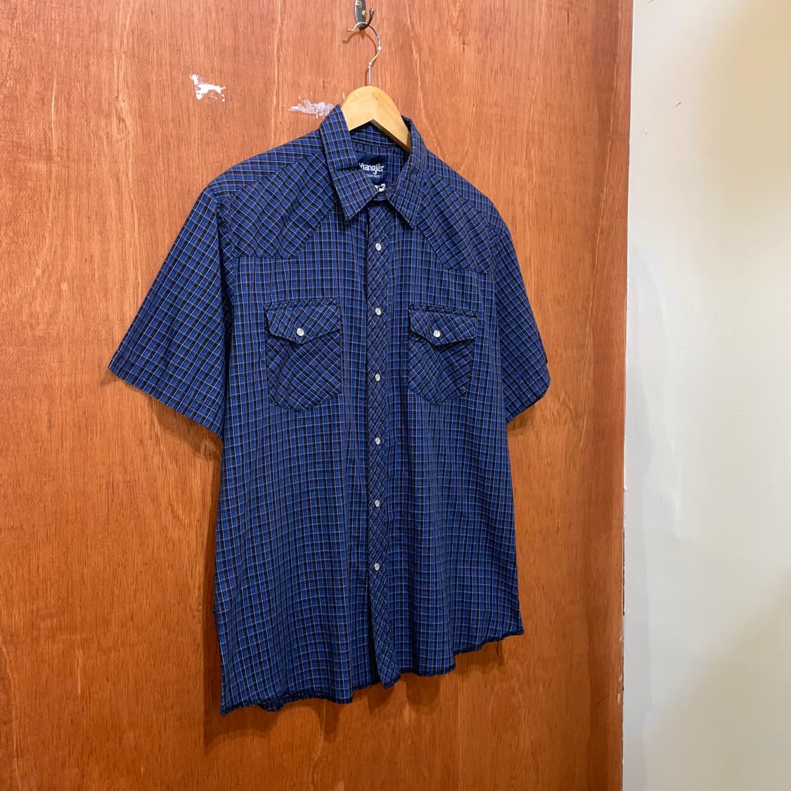 (L) Wrangler 랭글러 체크 웨스턴 반팔 셔츠 상품이미지2