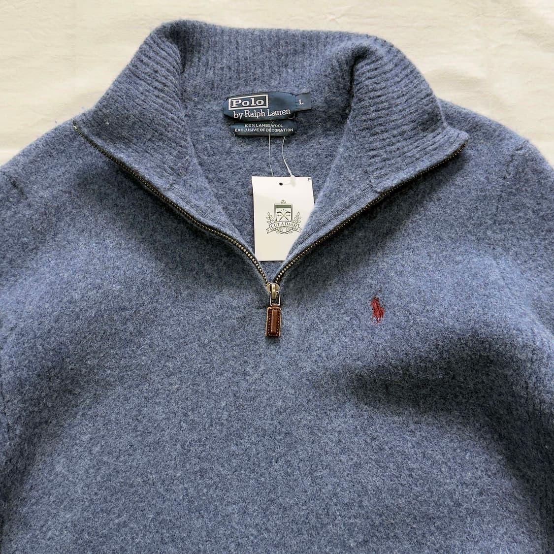 두산 폴로 랄프로렌 램스울 하프집업 니트 상품이미지2