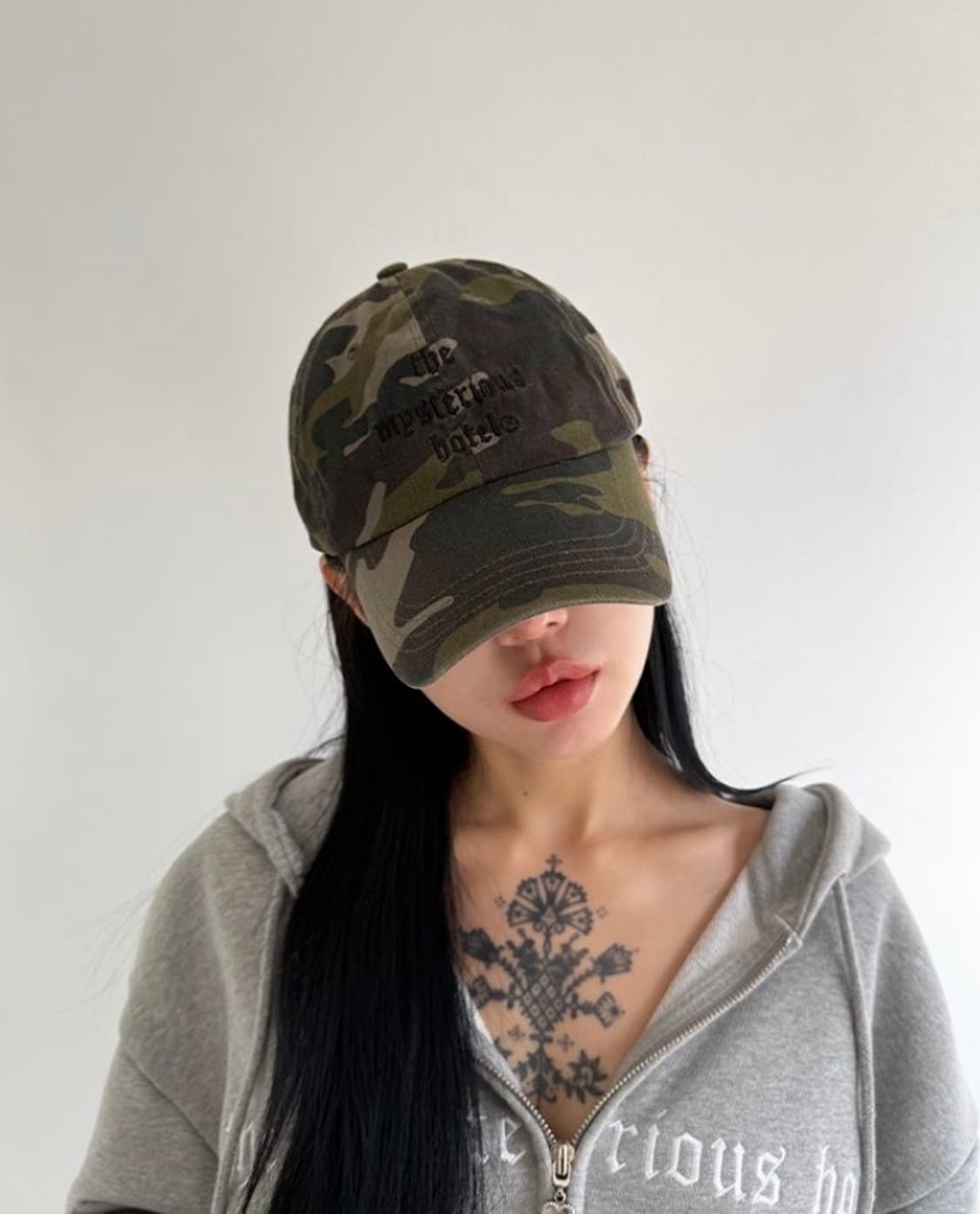 더미스테리어스호텔 로고 오버 핏 볼캡 상품이미지1