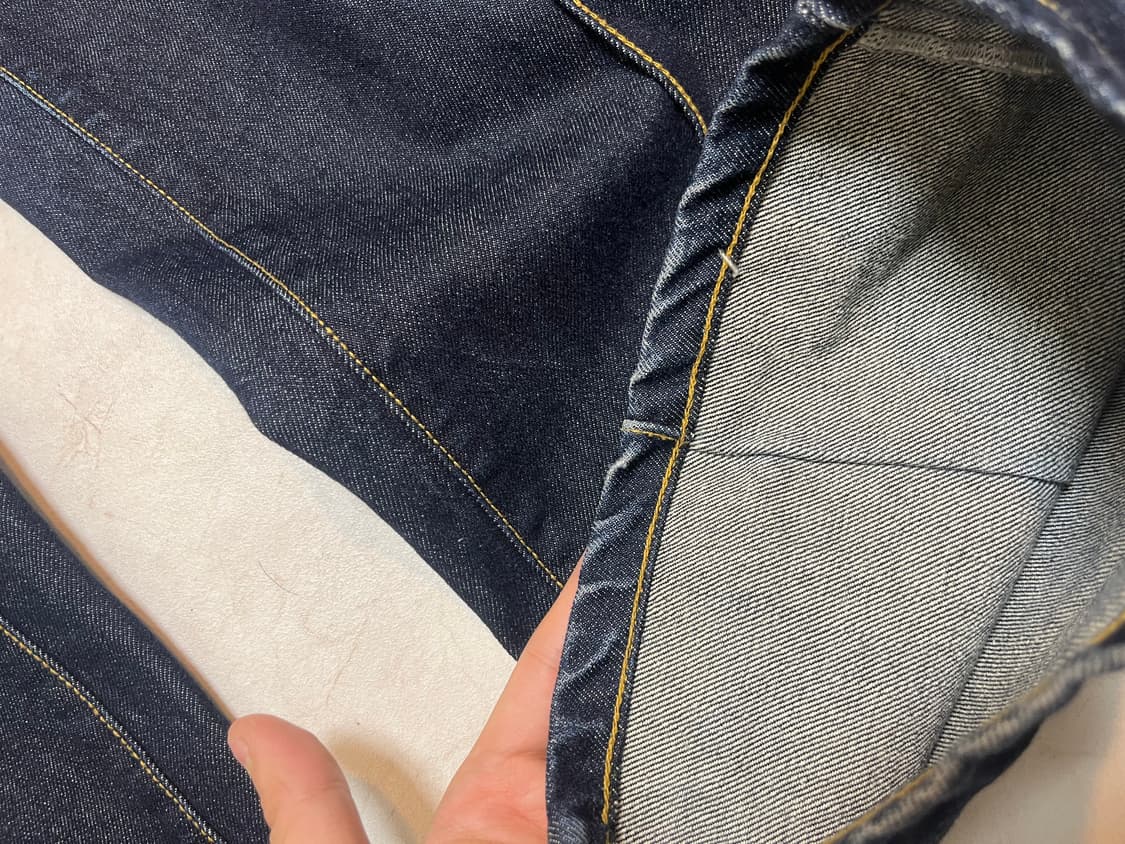 셔터 shirter 프론트 스티치 와이드 데님 34inch 상품이미지5