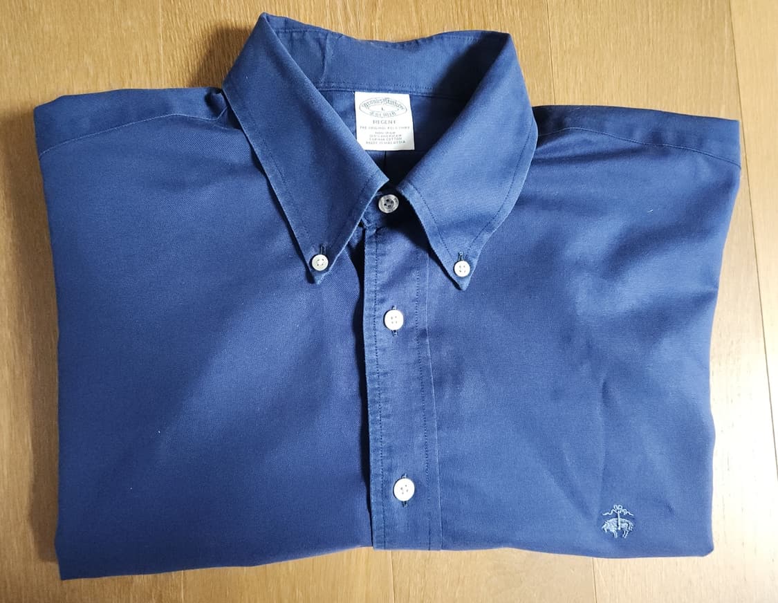 브룩스브라더스 리젠트핏 네이비 옥스포드셔츠(L) 상품이미지2