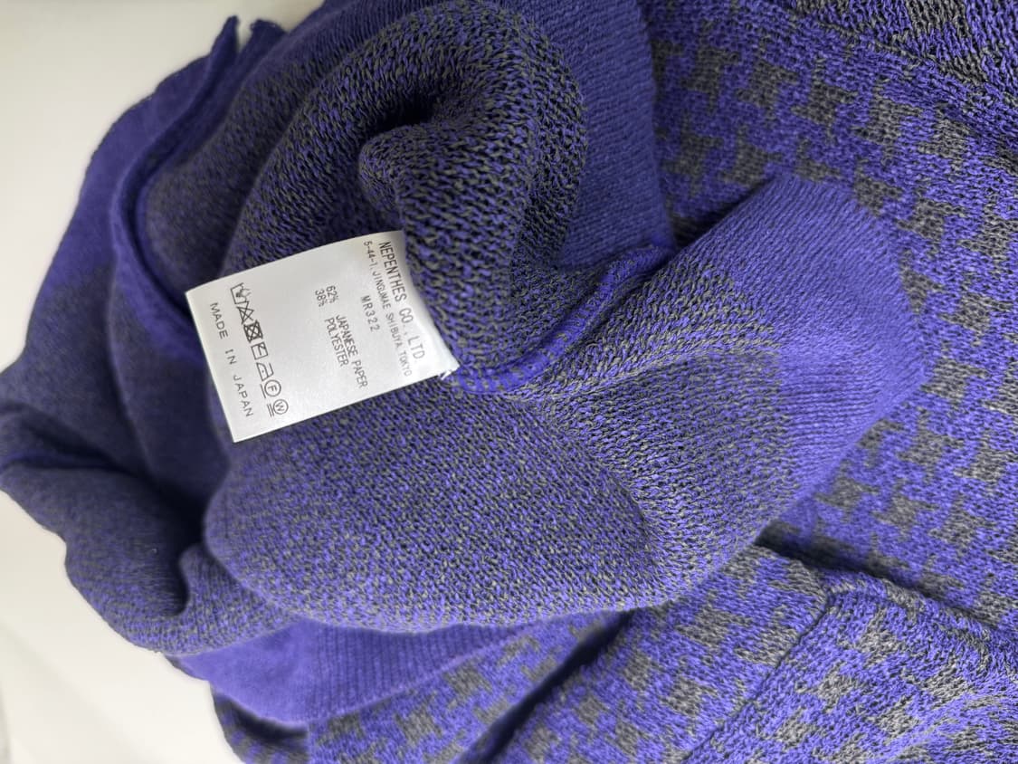 니들스 퍼플 패턴 가디건 M 상품이미지5