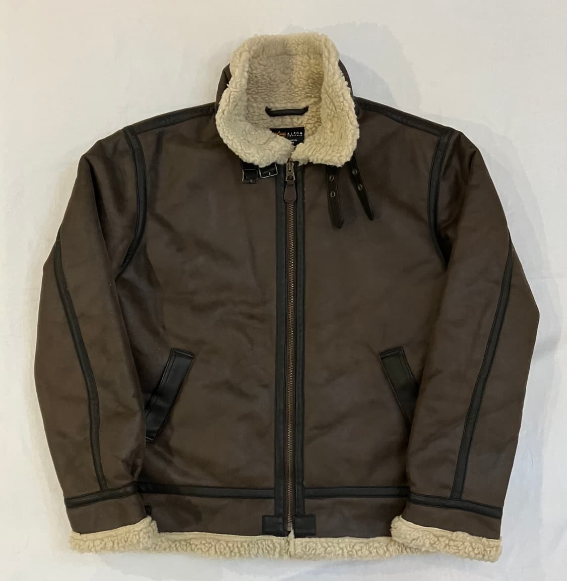 알파인더스트리 B-3 무스탕 자켓 브라운 상품이미지1