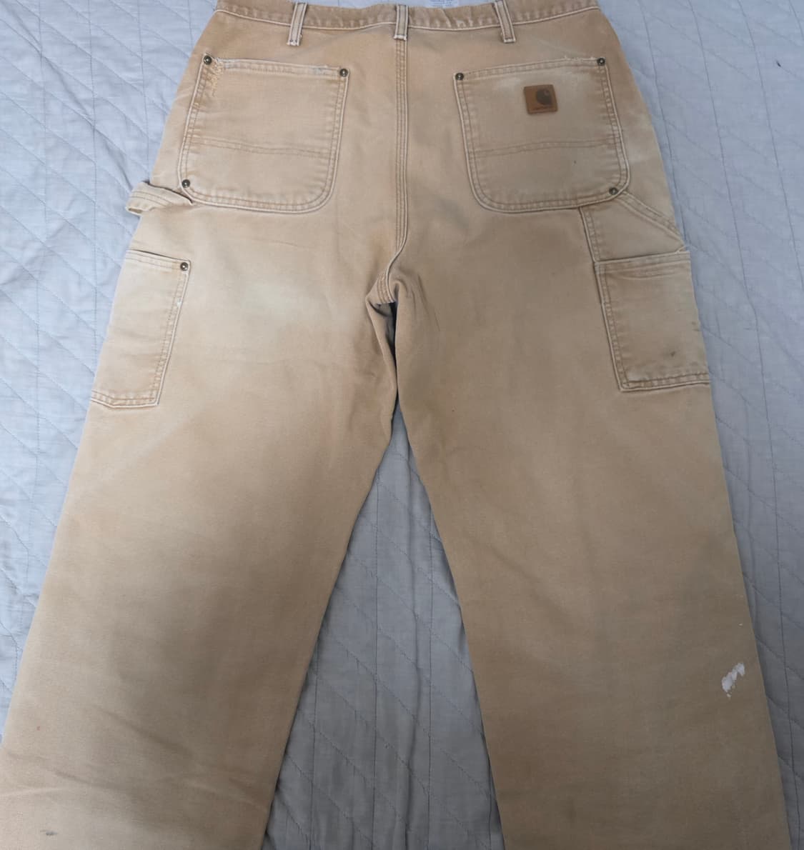[33X36] 빈티지 칼하트 더블니 B136 BRN 워크팬츠 트래쉬드 상품이미지6