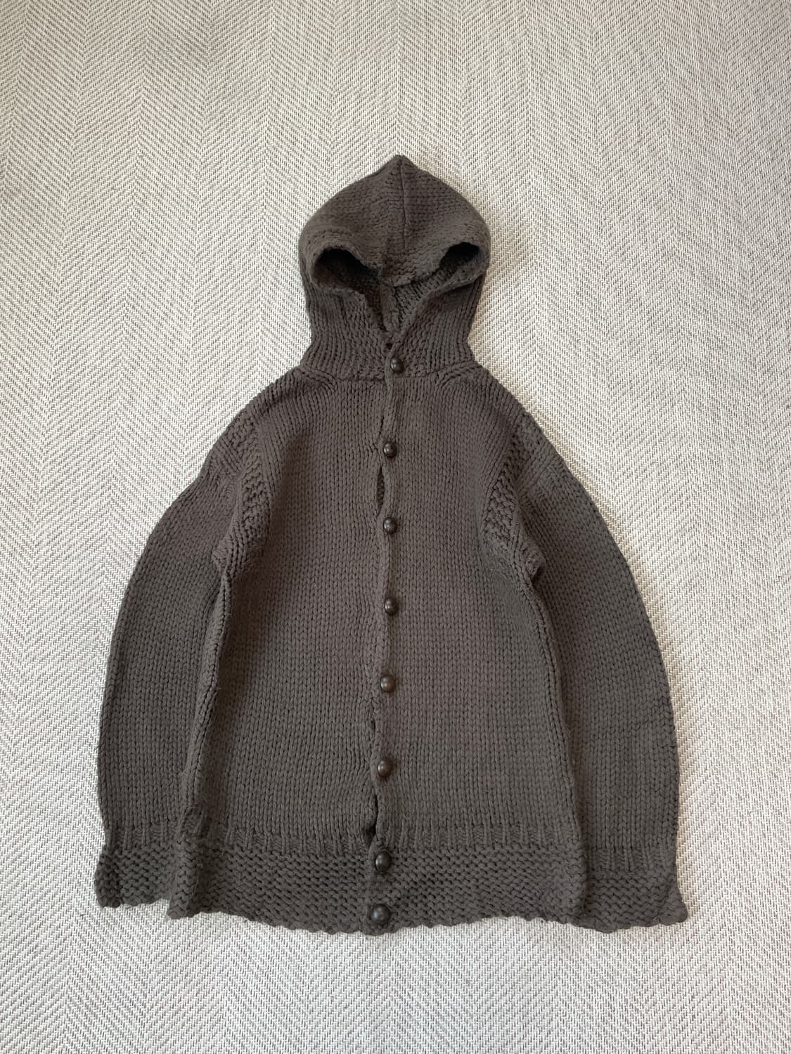 00s 마리떼 프랑소와 저버 브라운 버튼 디테일 니트 후드 J03854 상품이미지1