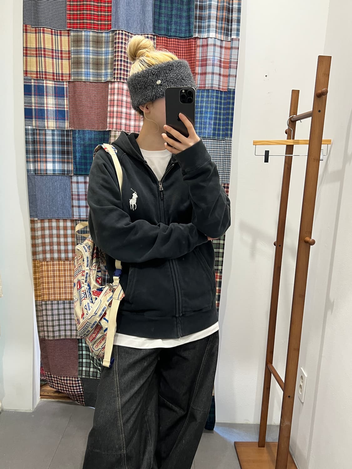 폴로 빅포니 블랙 후드집업 상품이미지2