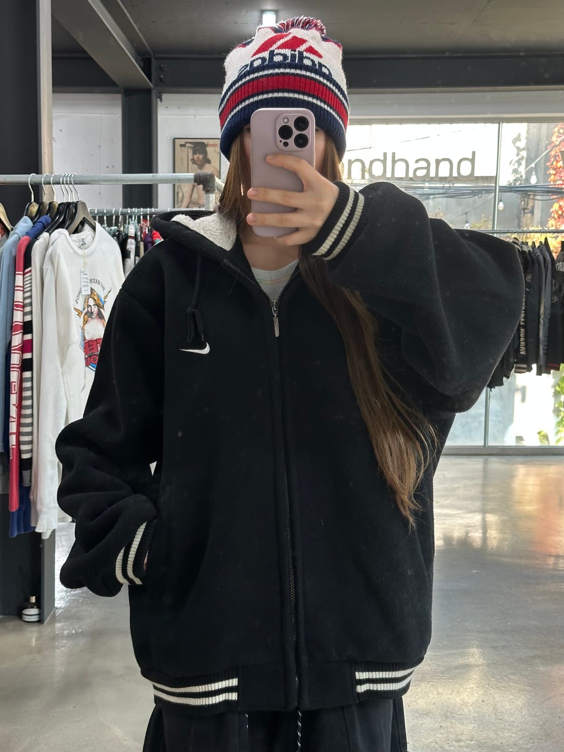 나이키 00s 배스킷볼 쉐르파 후드 점퍼  상품이미지4