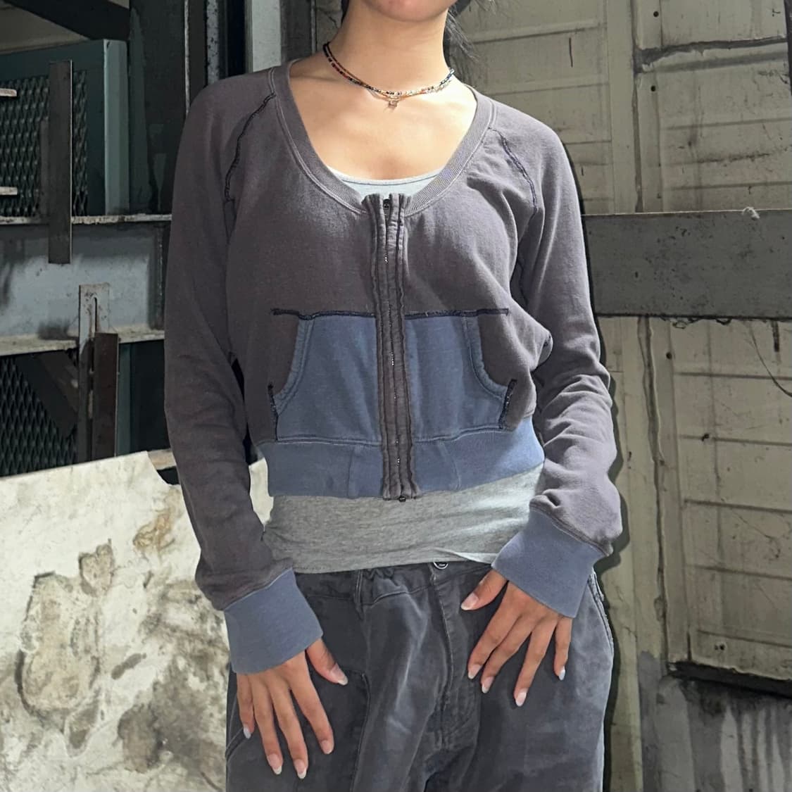 Kapital vintage crop zip-up 상품이미지2