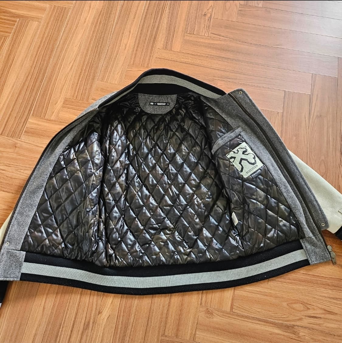 NSB 새서울소년단 울 소가죽 바시티 야구점퍼 바이크자켓 상품이미지3