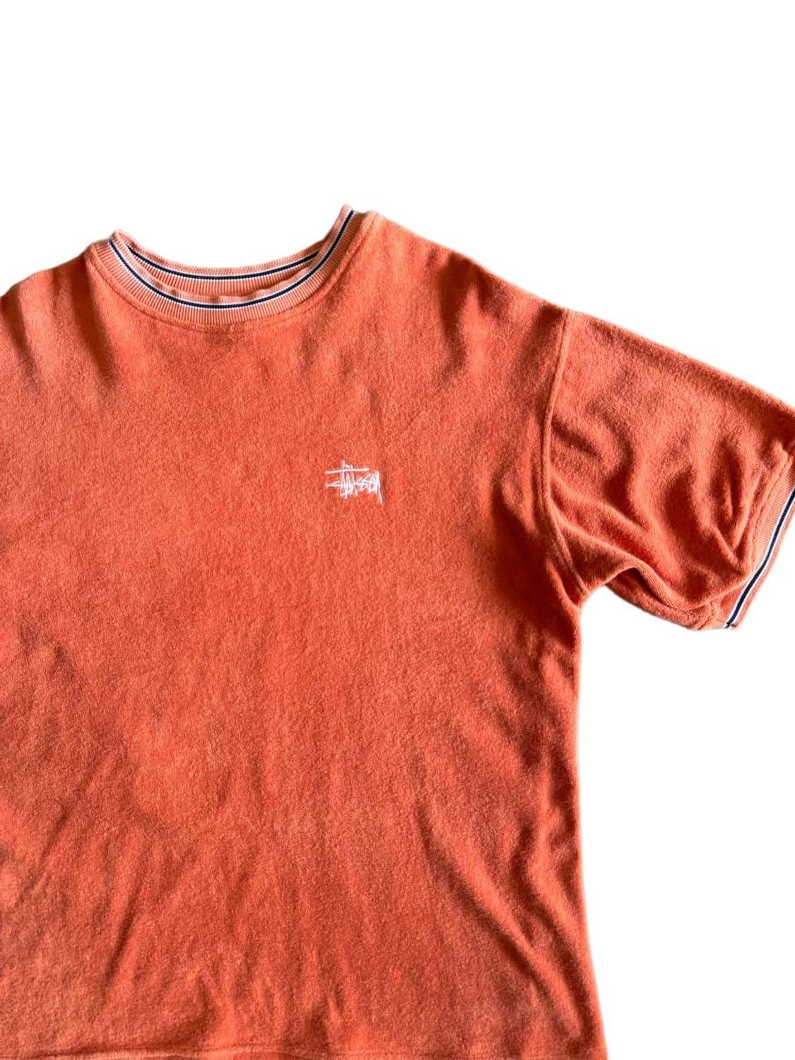 90s 스투시 테리코튼 스탁로고 티셔츠 상품이미지3