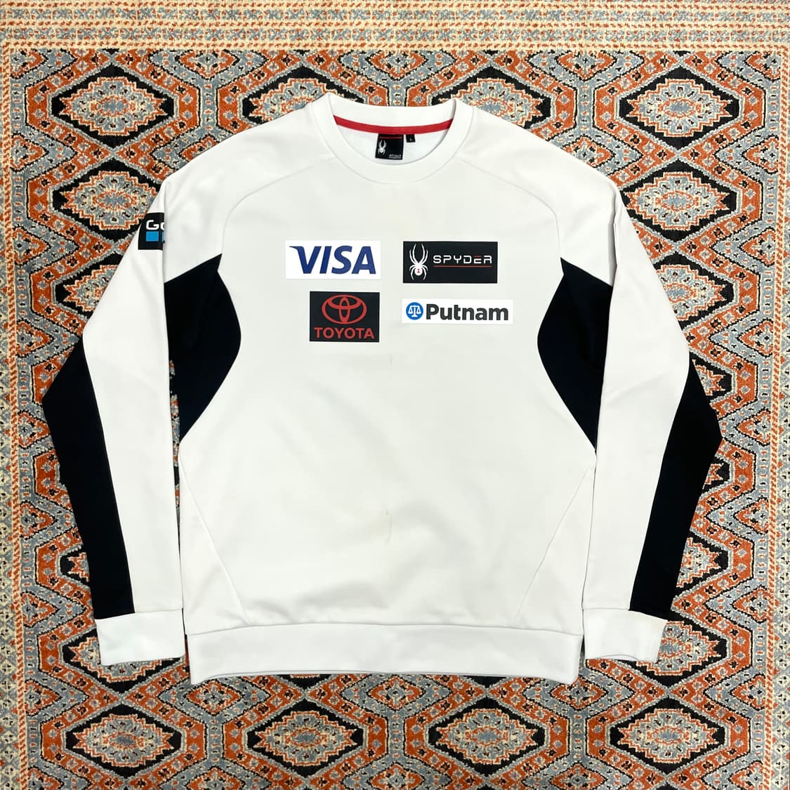 스파이더 US 스키 팀 화이트 유니폼 기모 맨투맨 남성L 상품이미지1