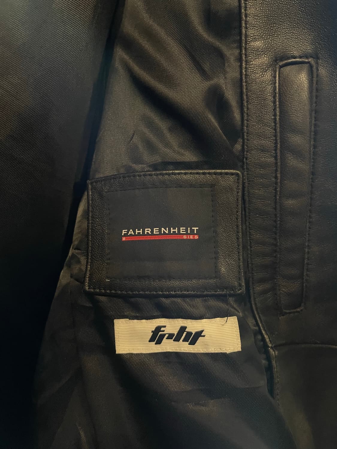 Fahrenheit 양가죽 바이커 자켓 블랙 상품이미지7