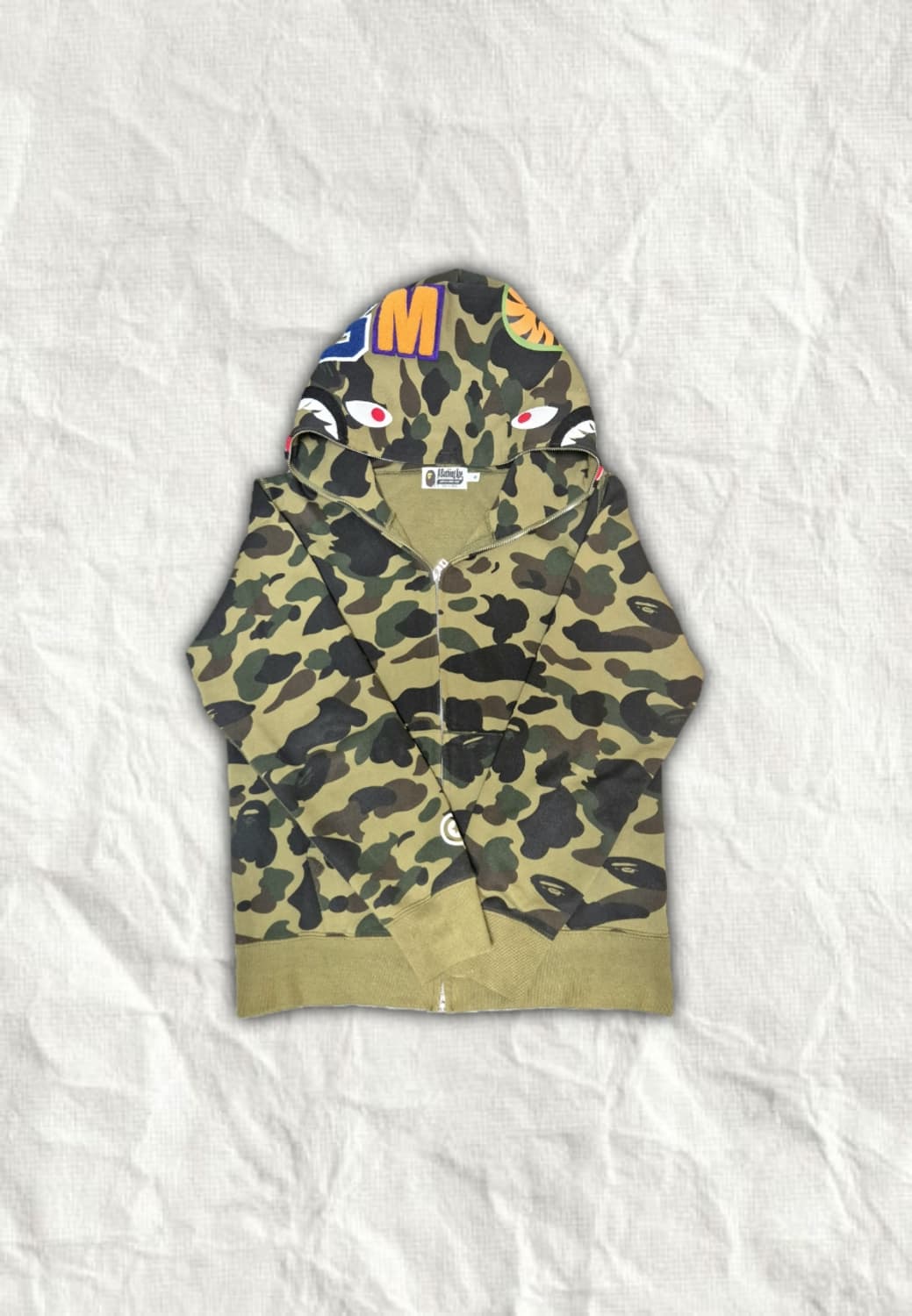 베이프 샤크 후드집업 녹계 상품이미지1